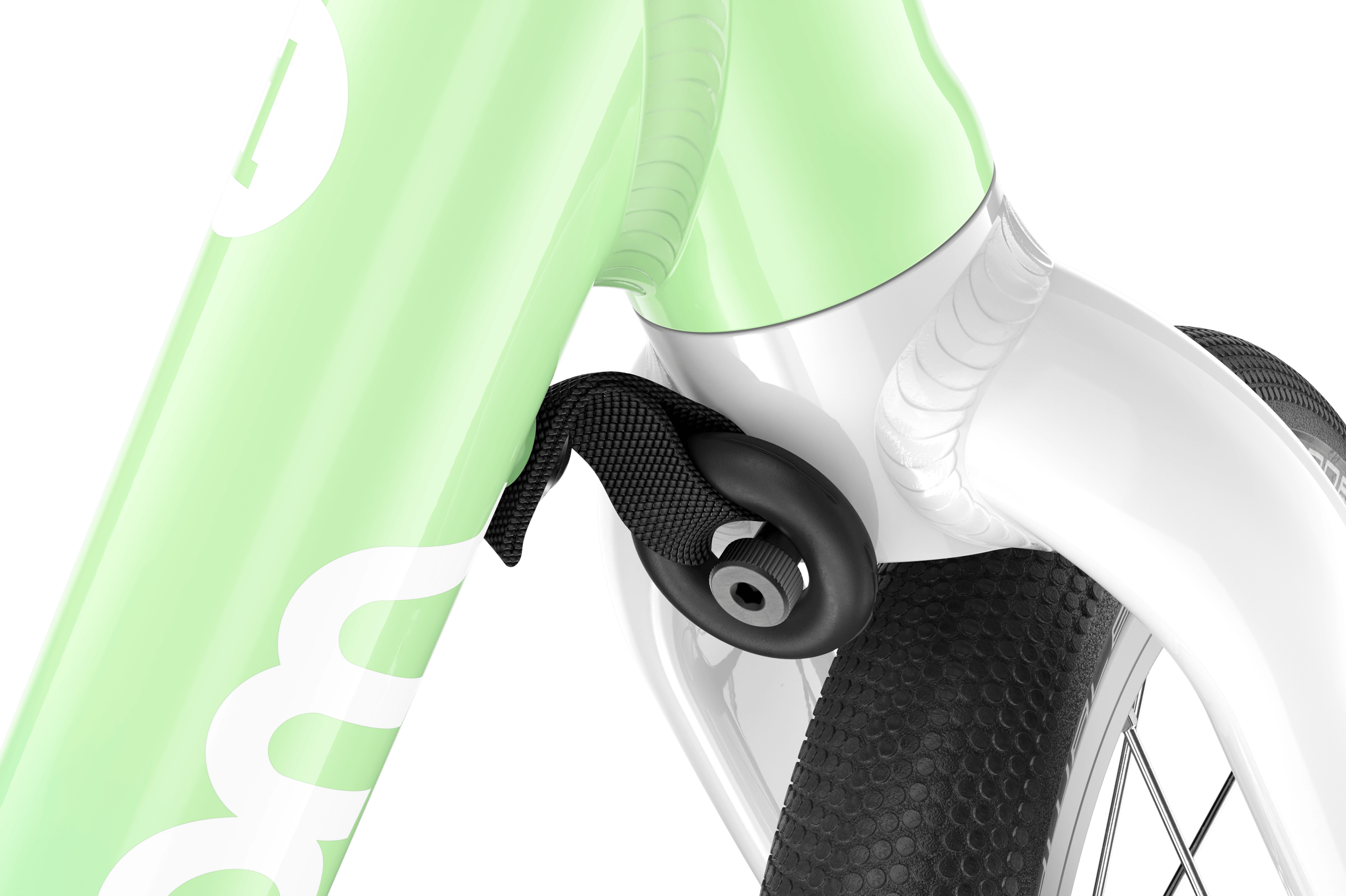 Lenkeinschlagsbegrenzer am woom GO 1 Laufrad