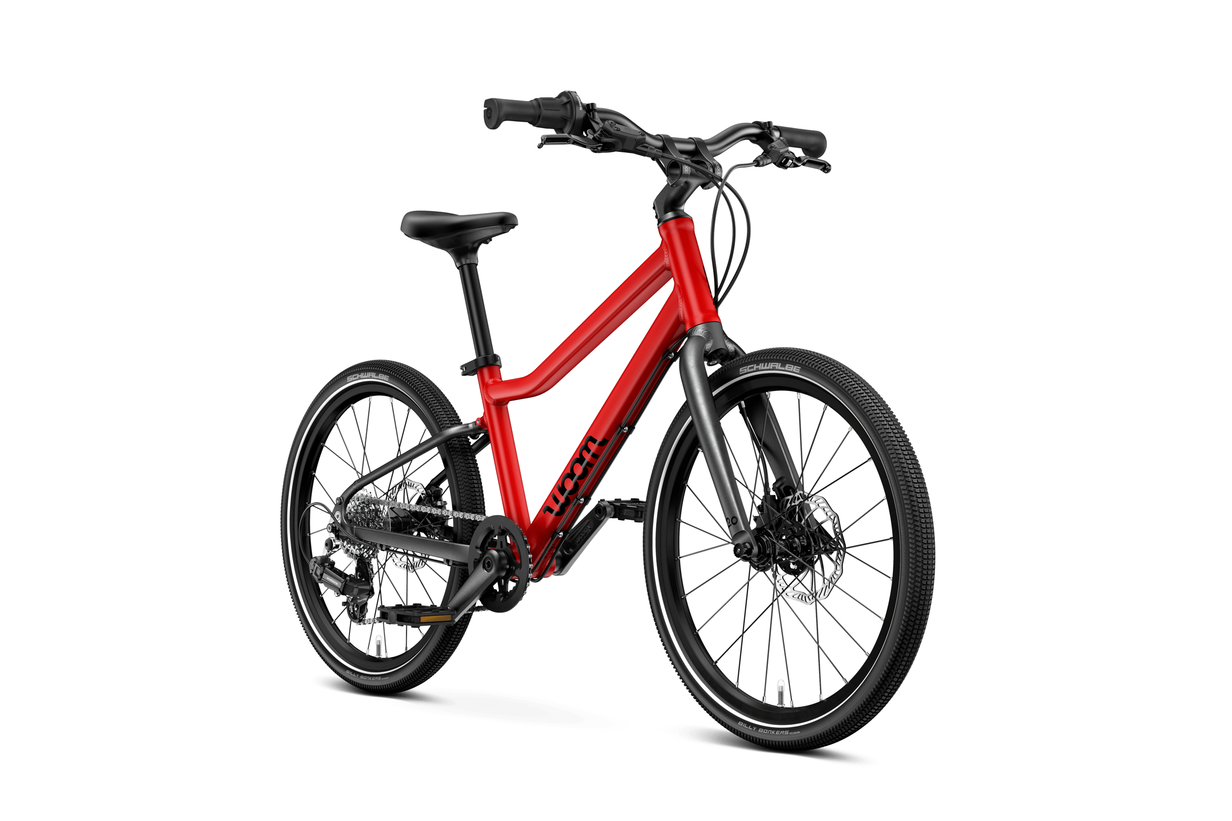 Aanzicht schuin van voren van de kinderfiets voor kinderen vanaf zes jaar woom EXPLORE 4.
