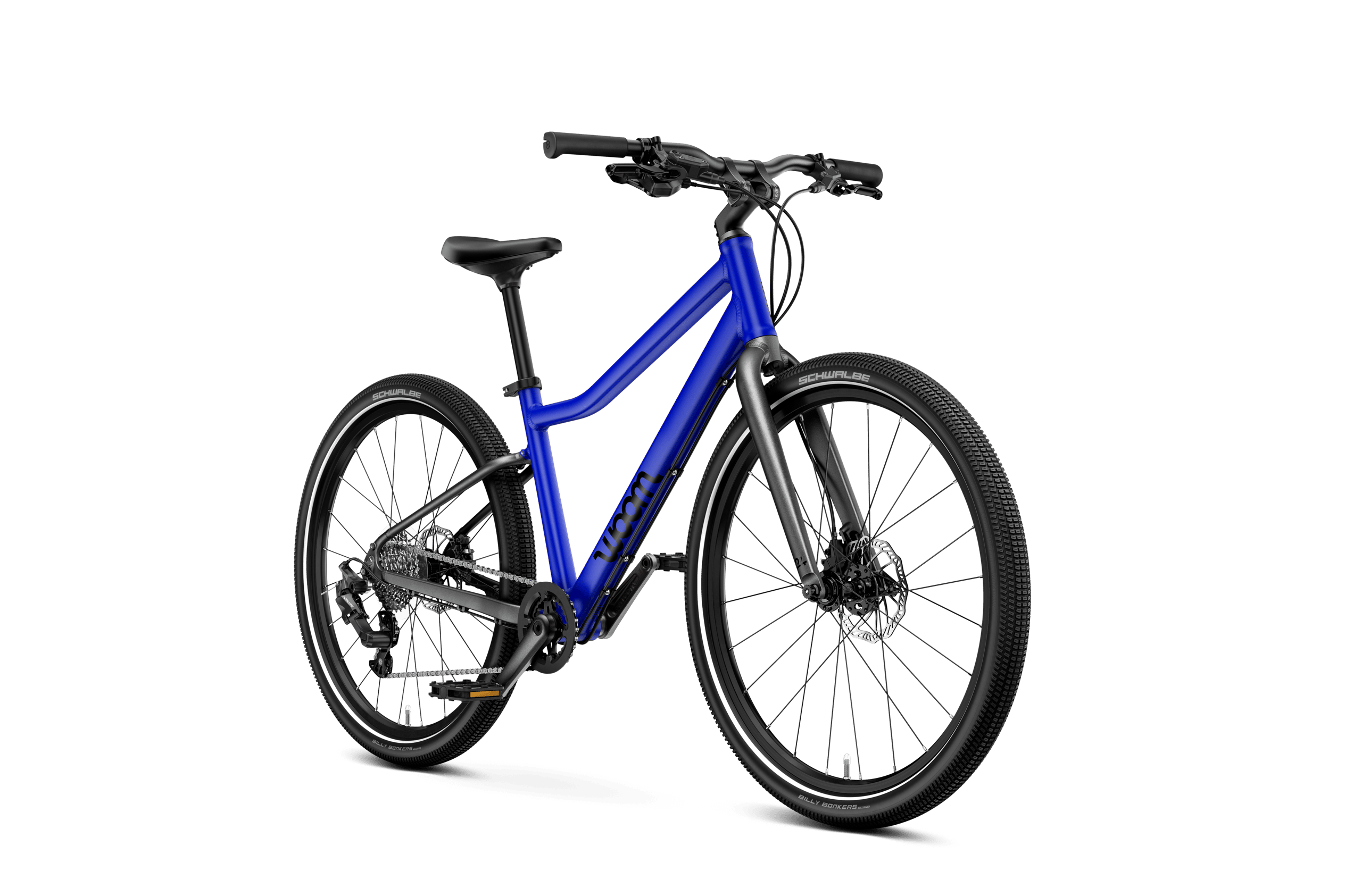Side front view of the woom EXPLORE 5 bike for children aged 7 years and up.
