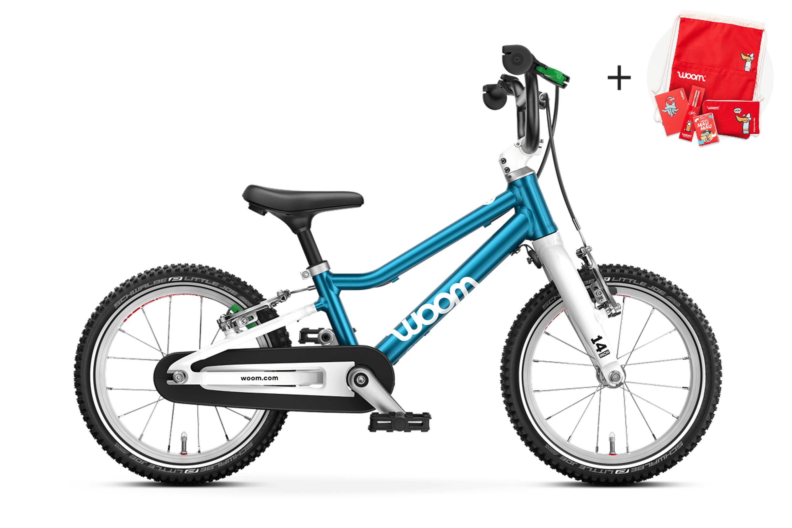 Seitenansicht des Kinderfahrrads woom GO 2 für Kinder ab drei Jahren
