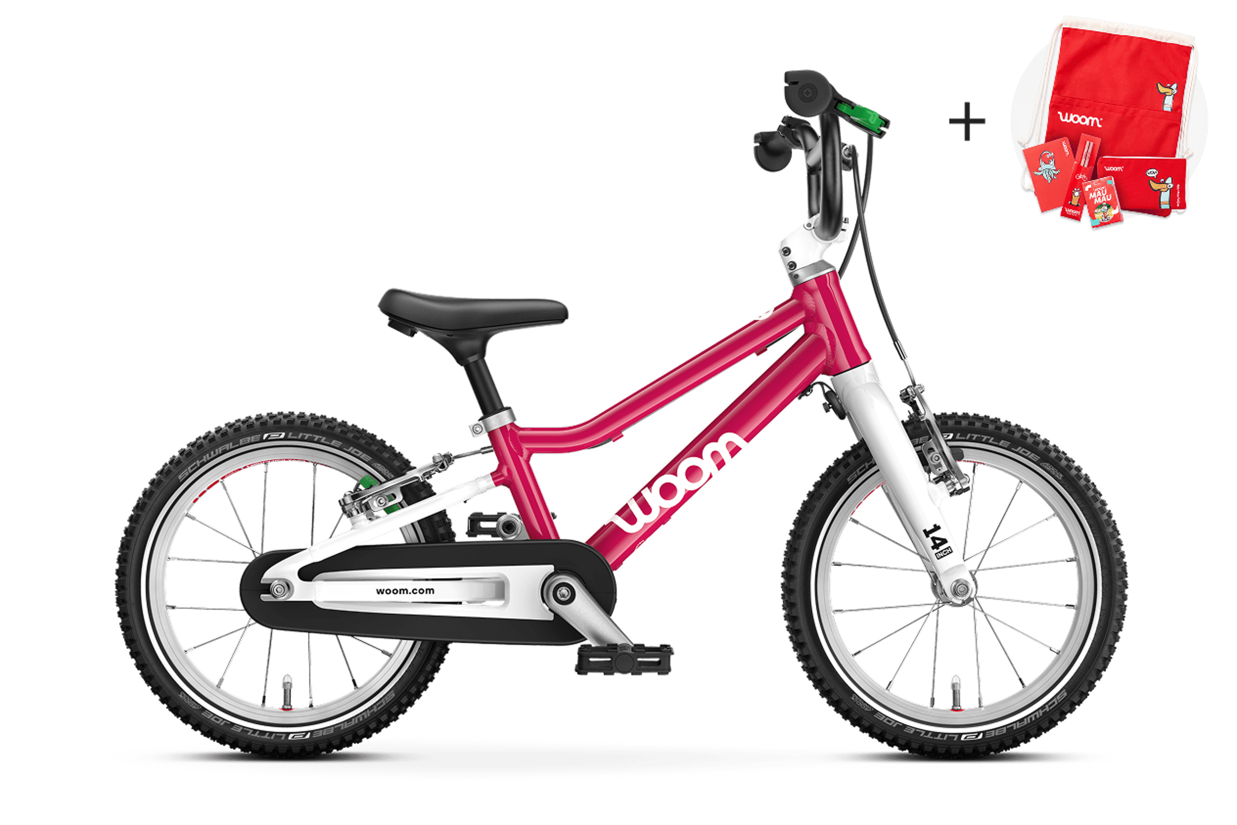 Profile view of the woom GO 2 bike for children aged 3 years and up