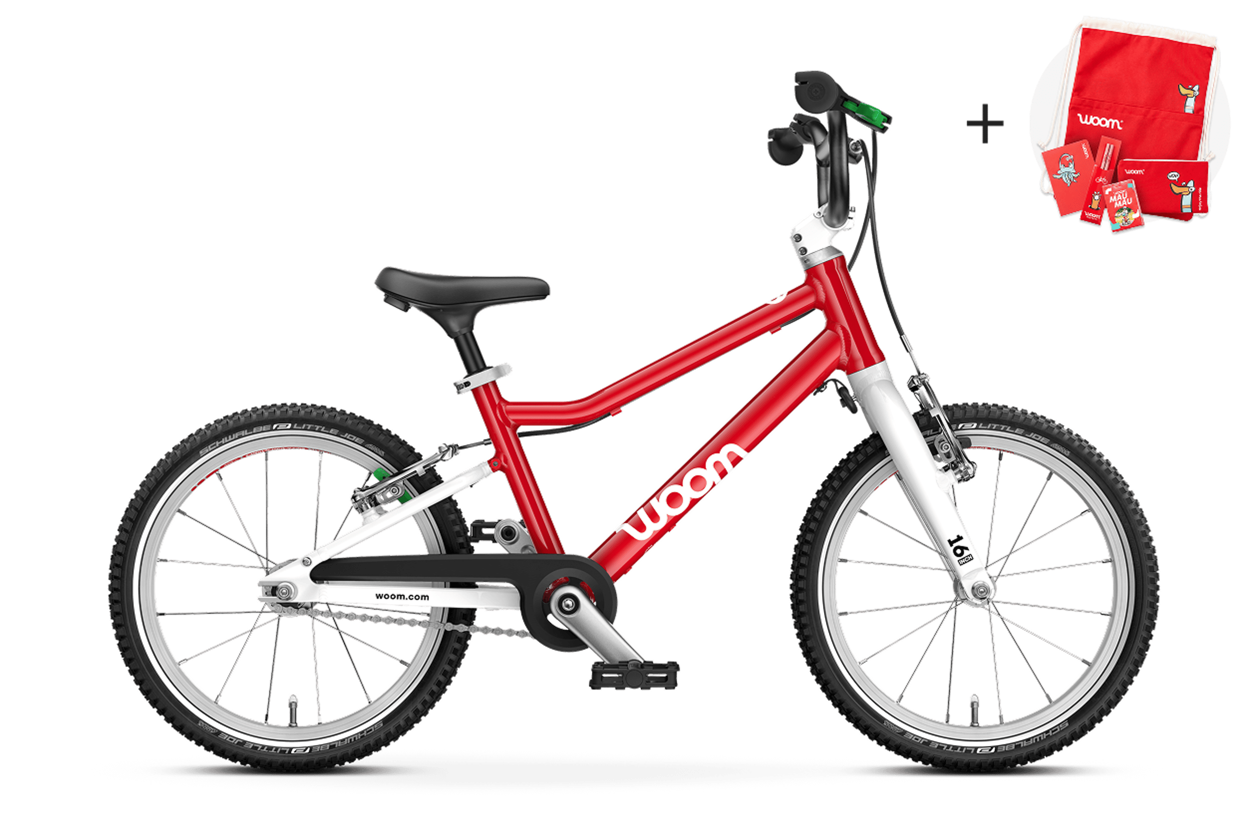 Profile view of the woom GO 3 bike for children aged 4 years and up