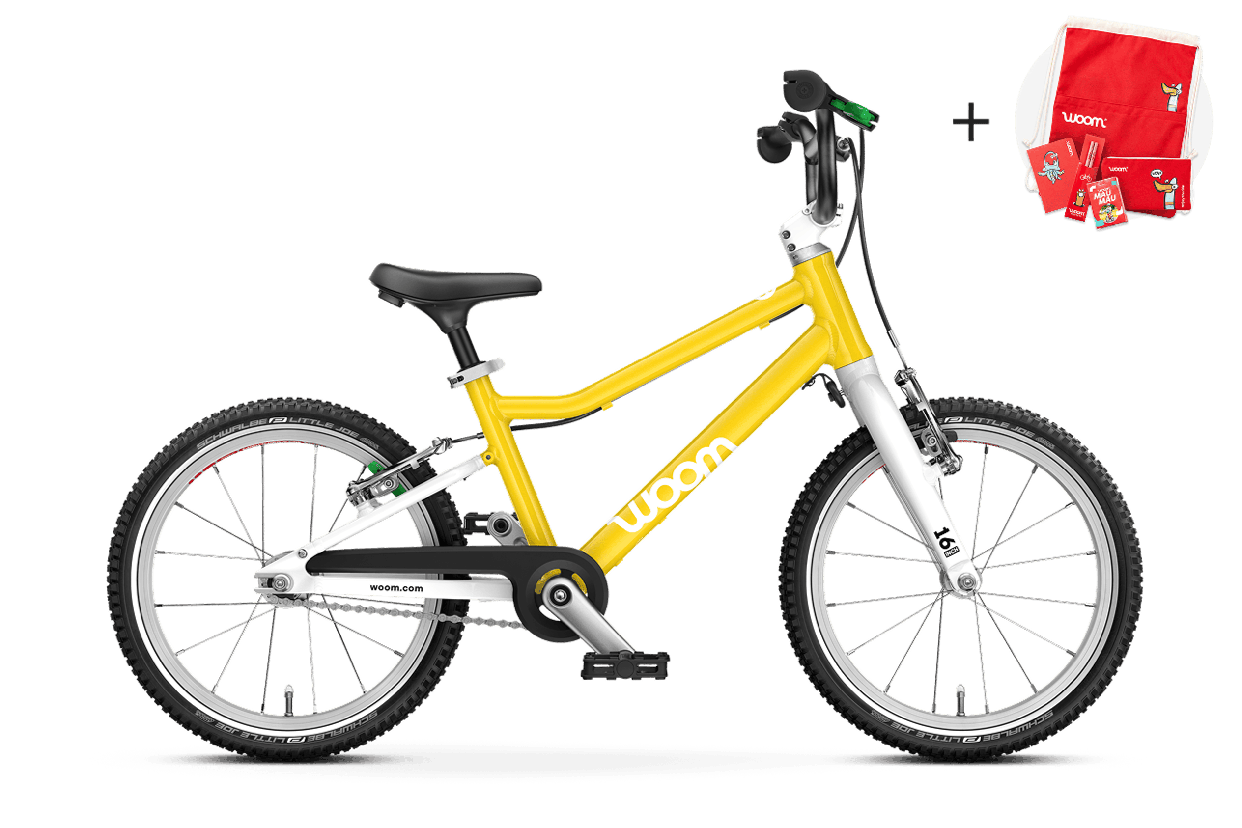 Seitenansicht des Kinderfahrrads woom GO 3 für Kinder ab vier Jahren