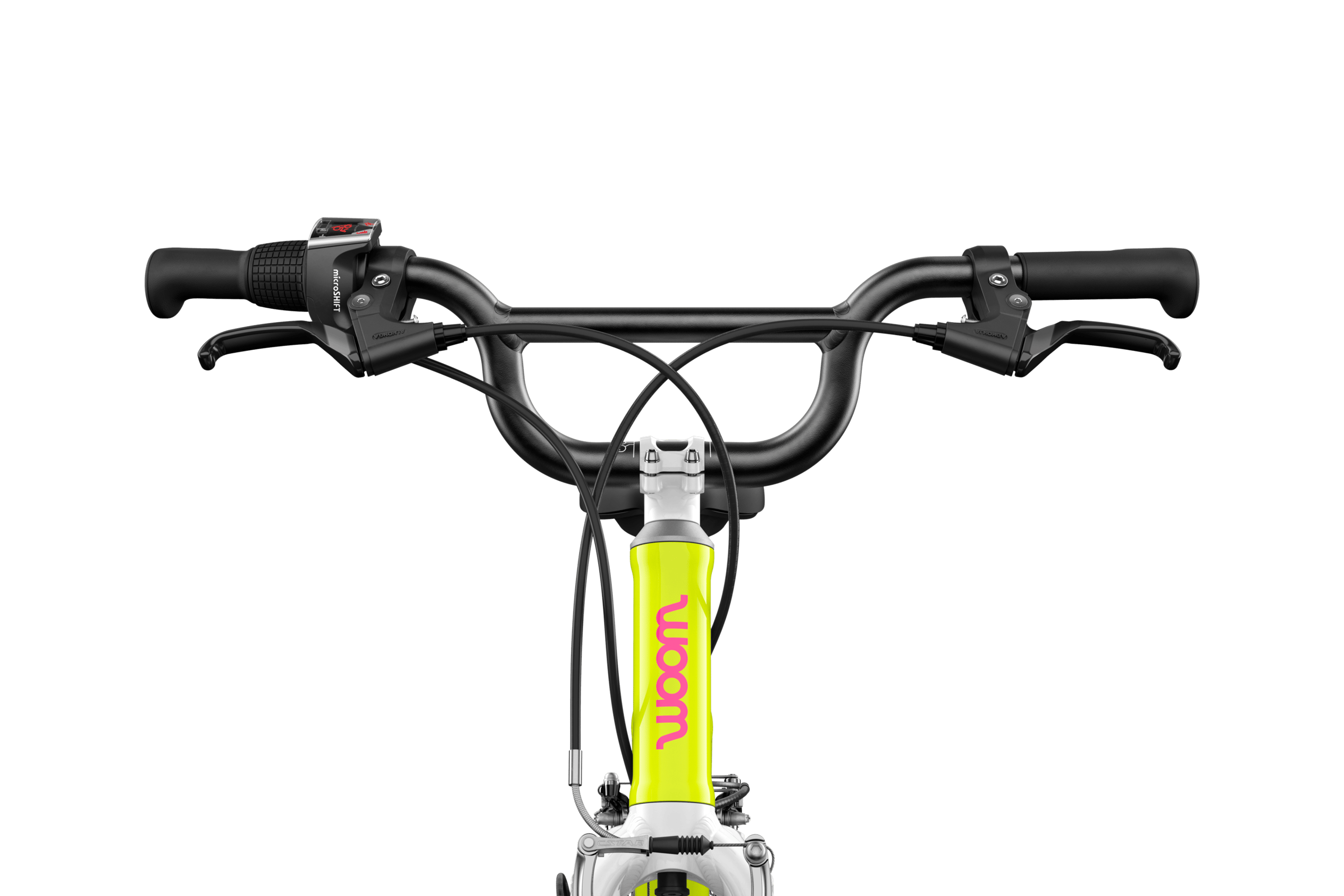 Detailaanzicht van het BMX-stuur van de woom GO 4-kinderfiets