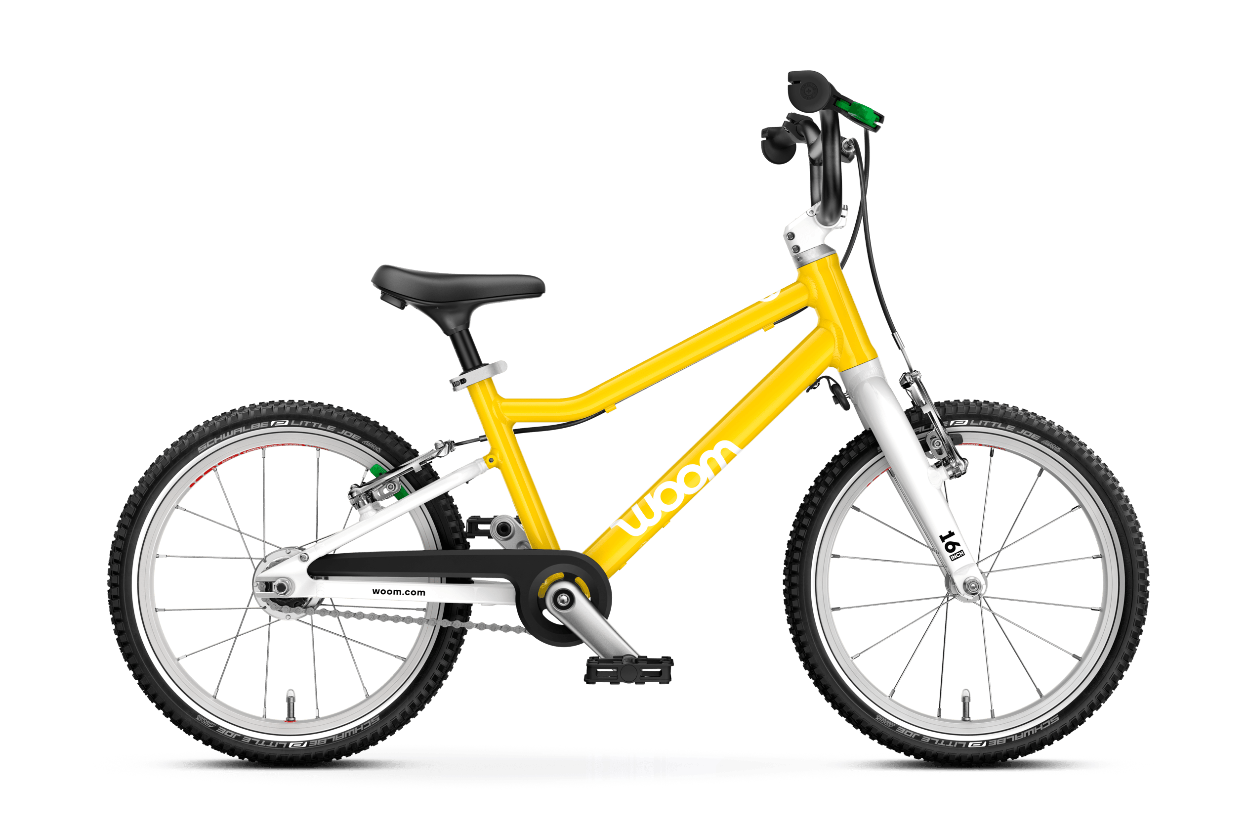 Profile view of the woom GO 3 AUTOMAGIC bike for children aged 4 years and up