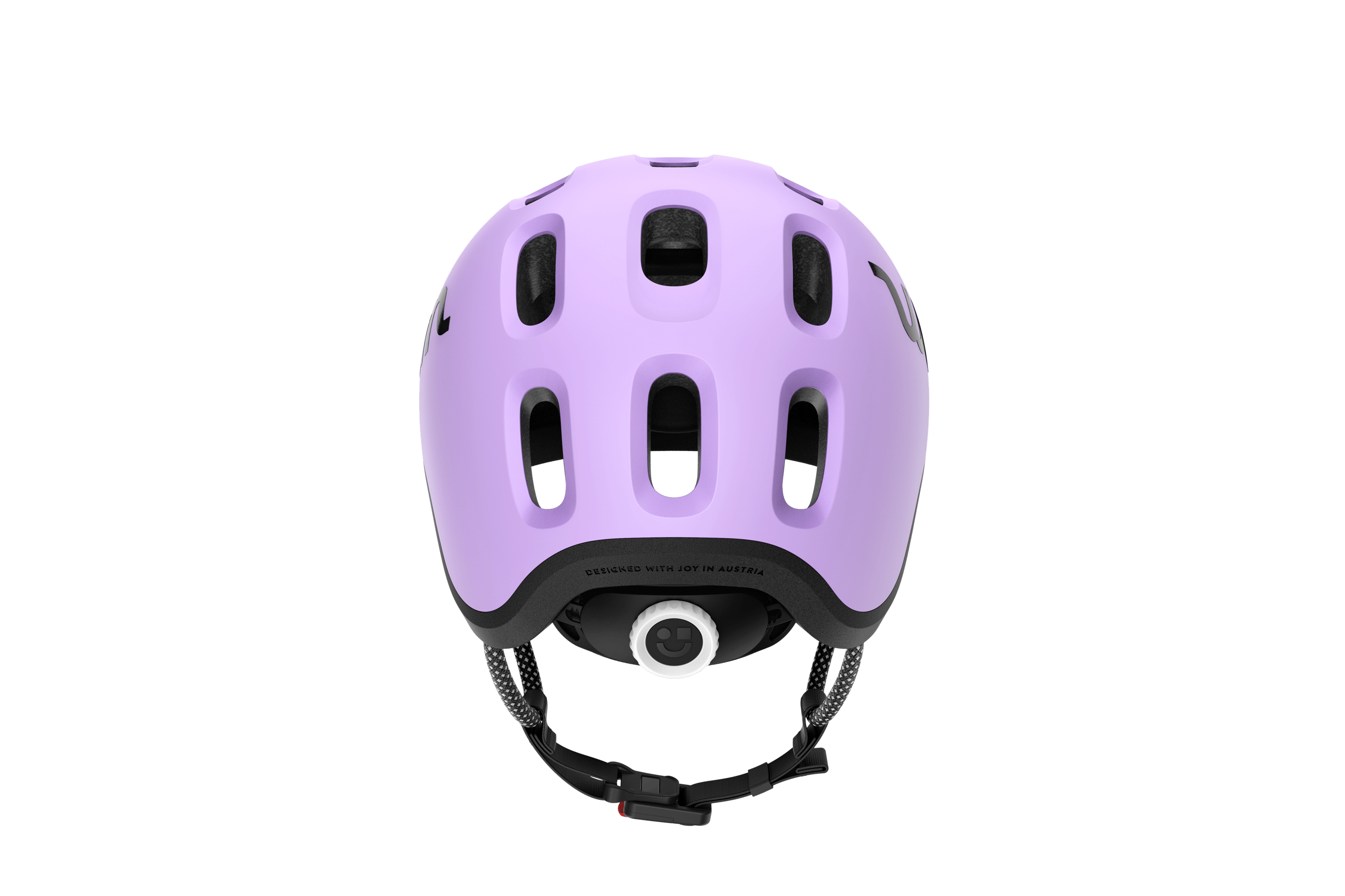 Detailed view of the white size-adjustment dial on the READY Kids' Helmet