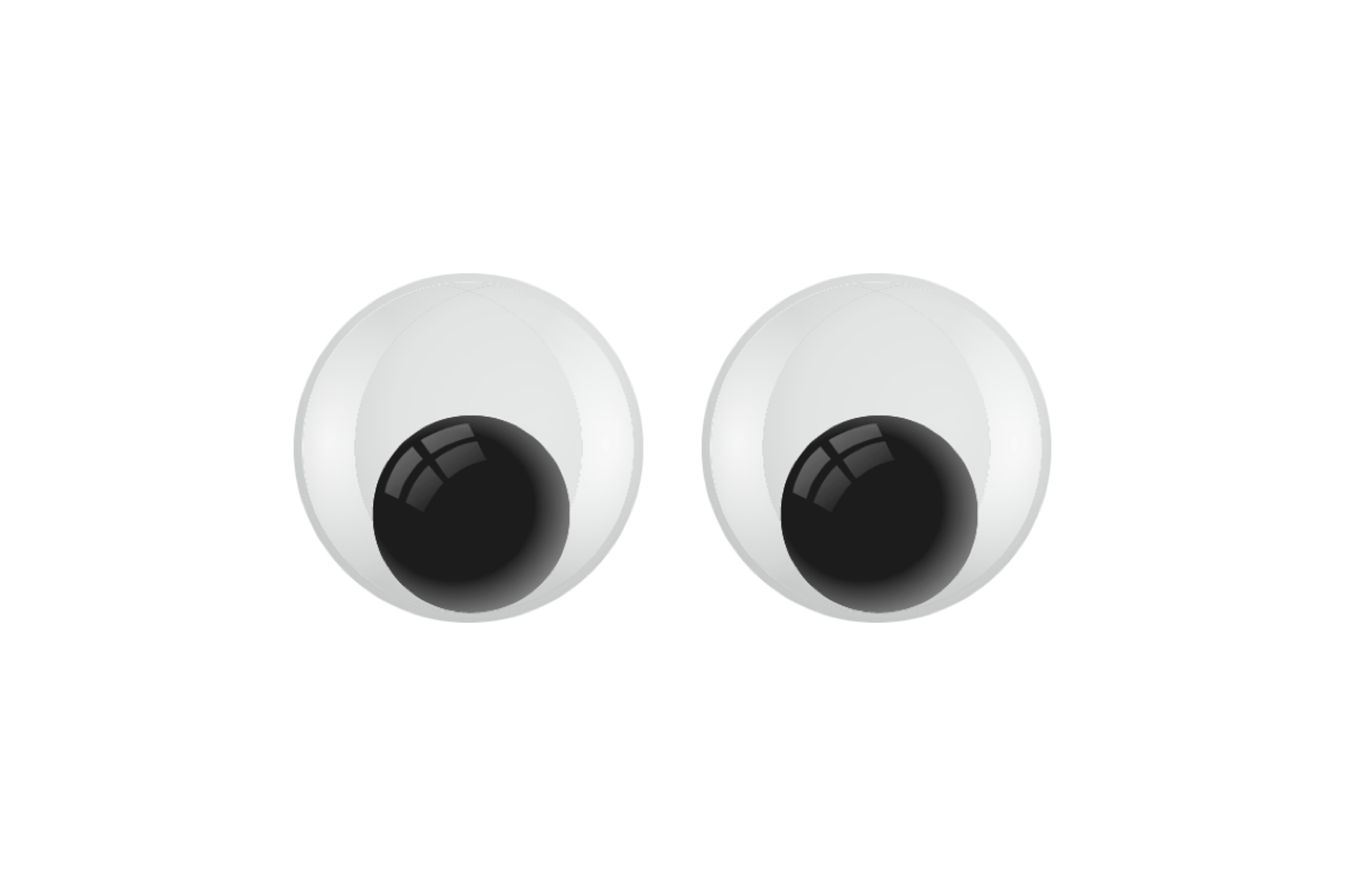 Product image of two googly eyes and a red strawberry with a smiley face for use on the POP Kids' Bike Basket by woom