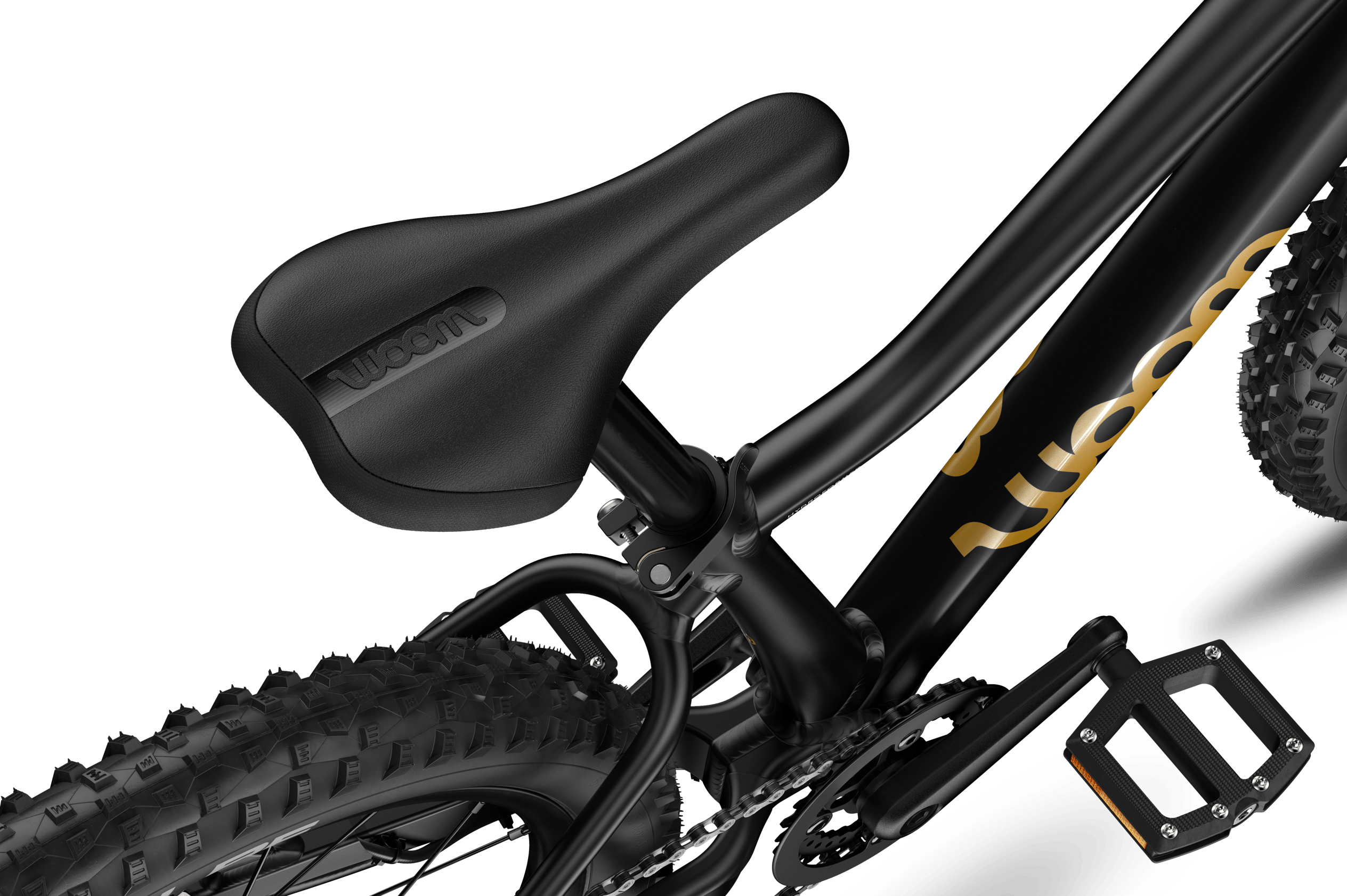 Black saddle of the OFF 4 (Newest Edition) bike
