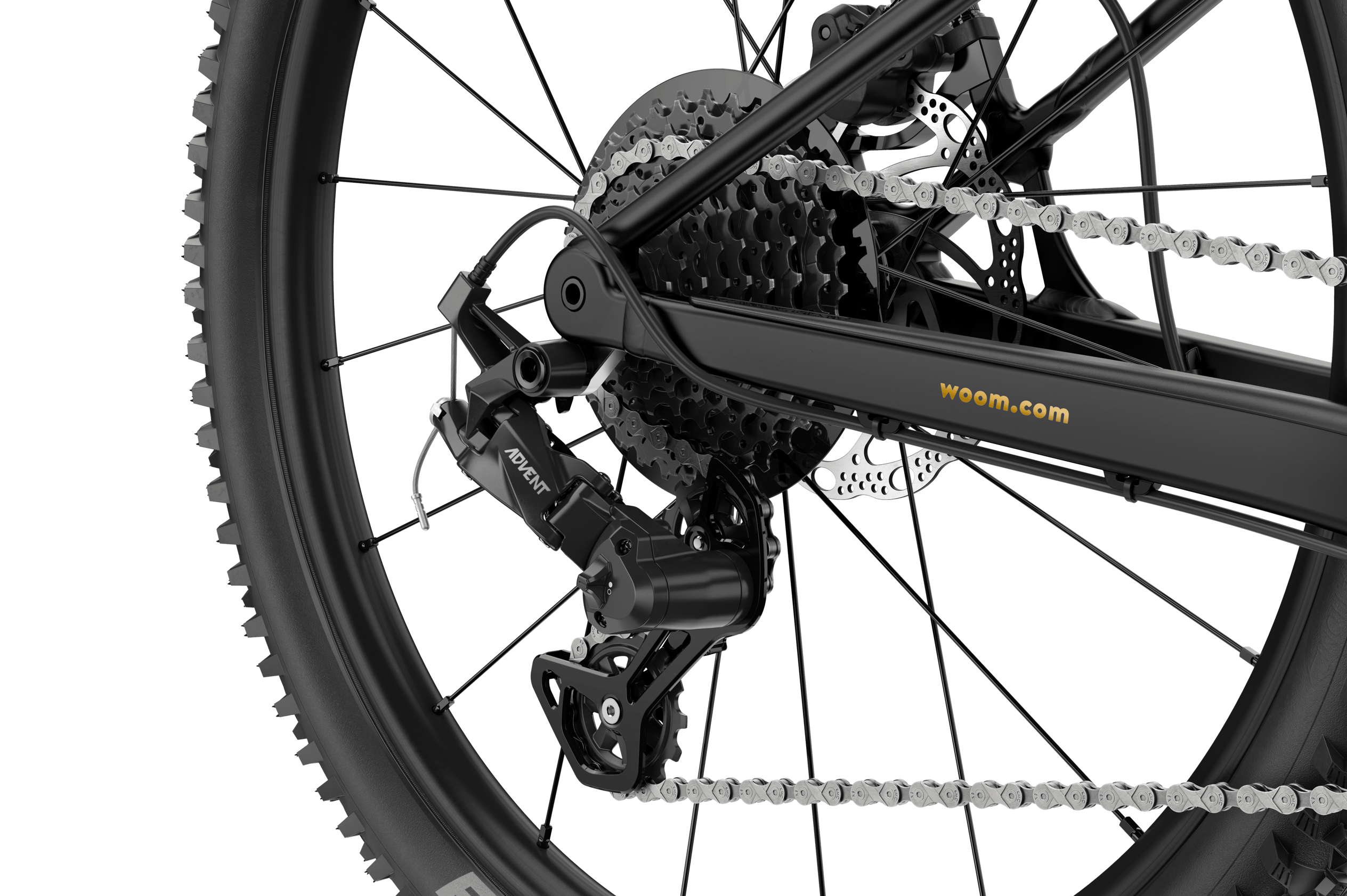 Black Rear Derailleur of the OFF 5 (Newest Edition) bike