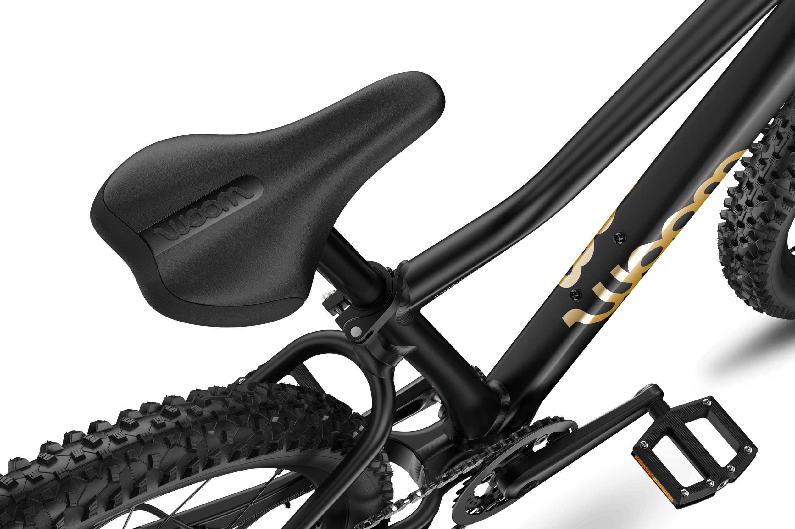 Black saddle of the OFF 5 (Newest Edition) bike