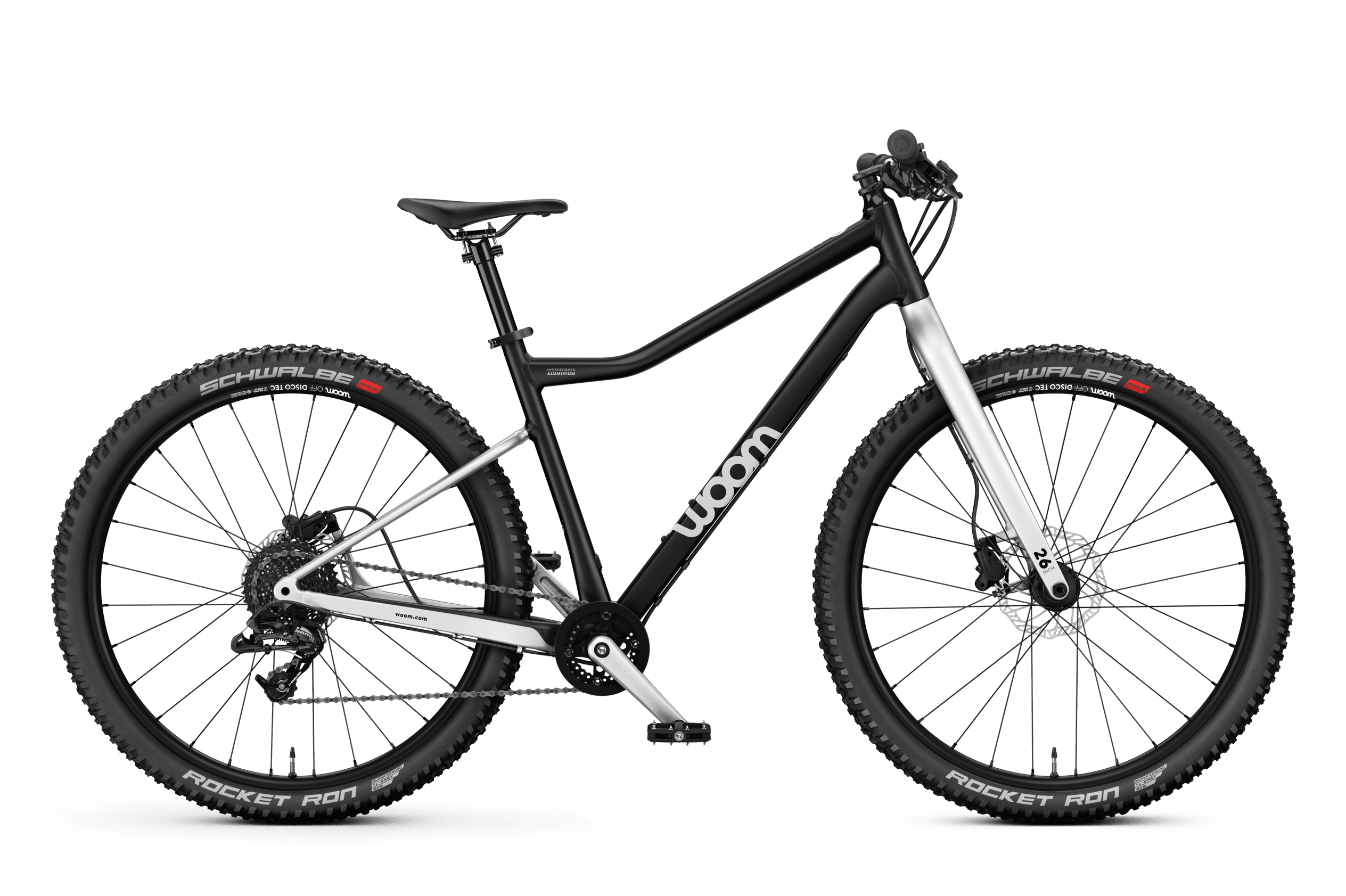 Sidebillede af en woom OFF 6 mountainbike til børn fra ti år.