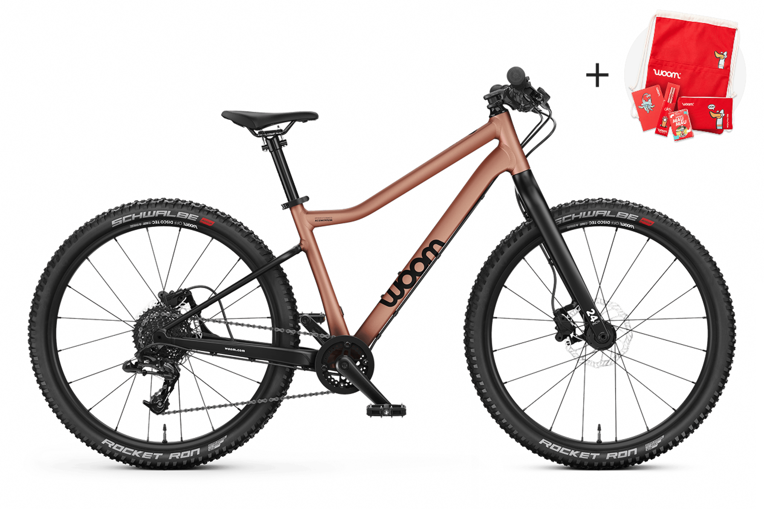 Zijaanzicht van de mountainbike voor kinderen vanaf zeven jaar woom OFF 5.