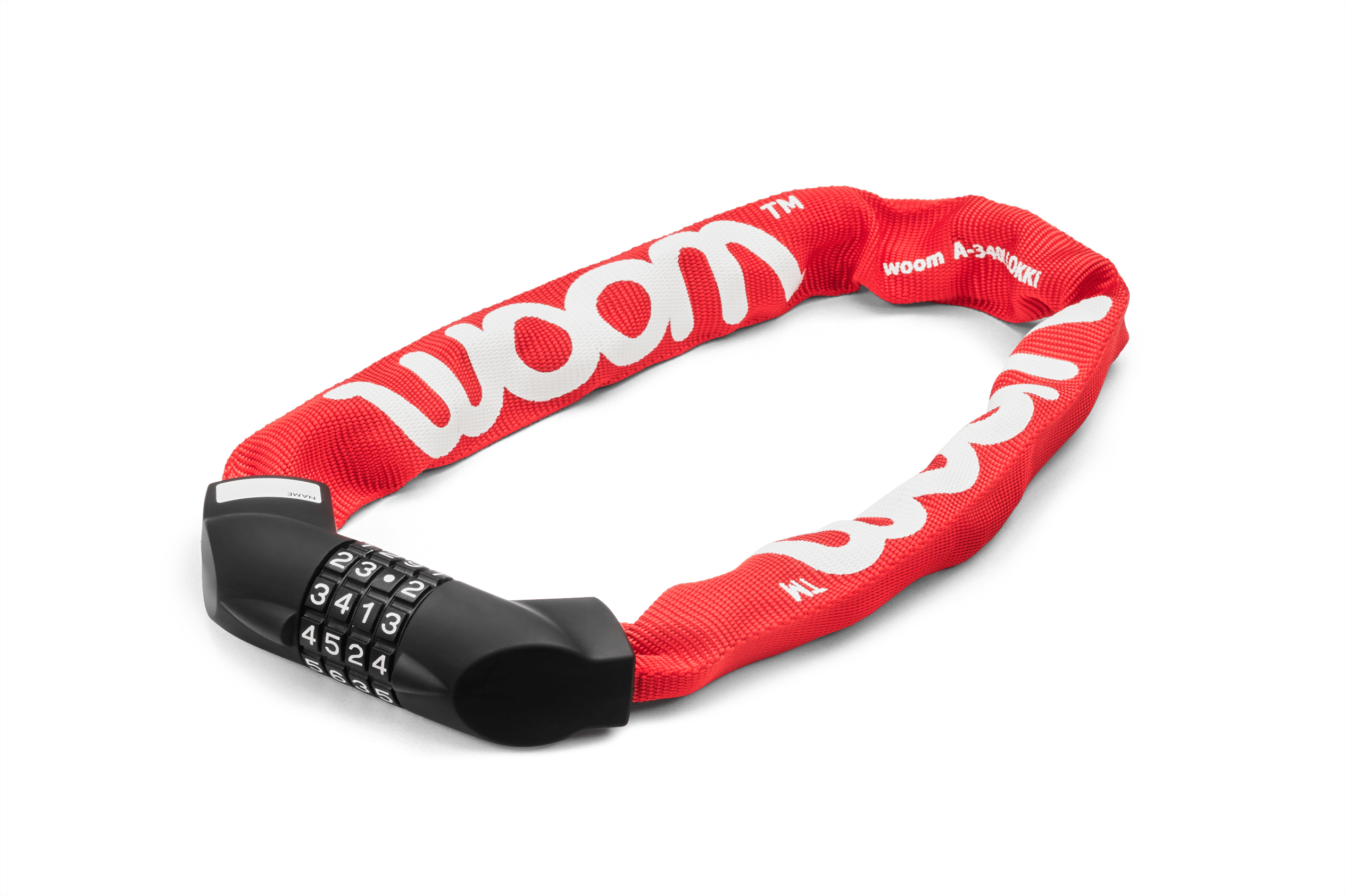 woom LOKKI black bike lock on a transparent background