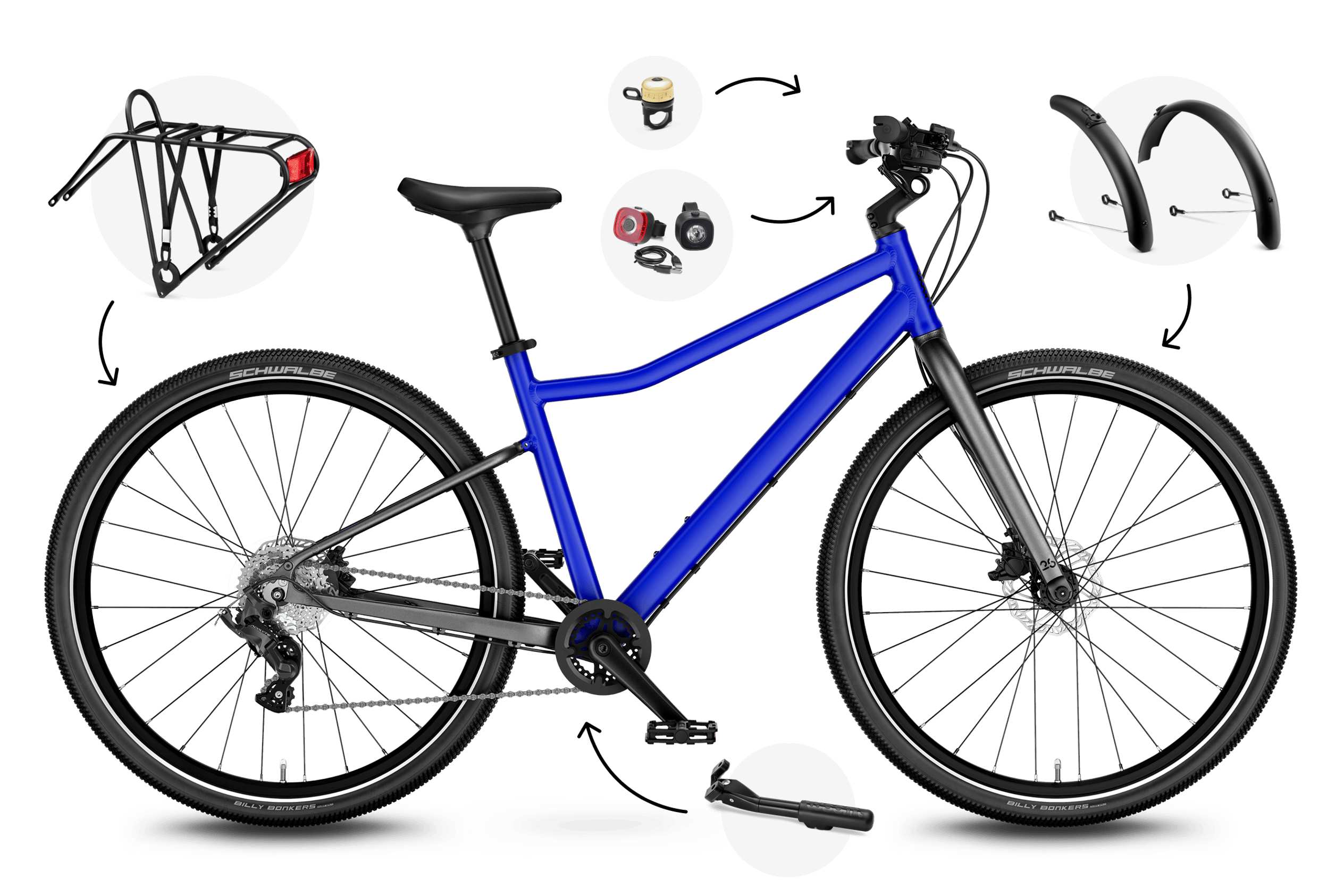 Profile view of the woom EXPLORE 6 children's bike, direction of travel to the right.
