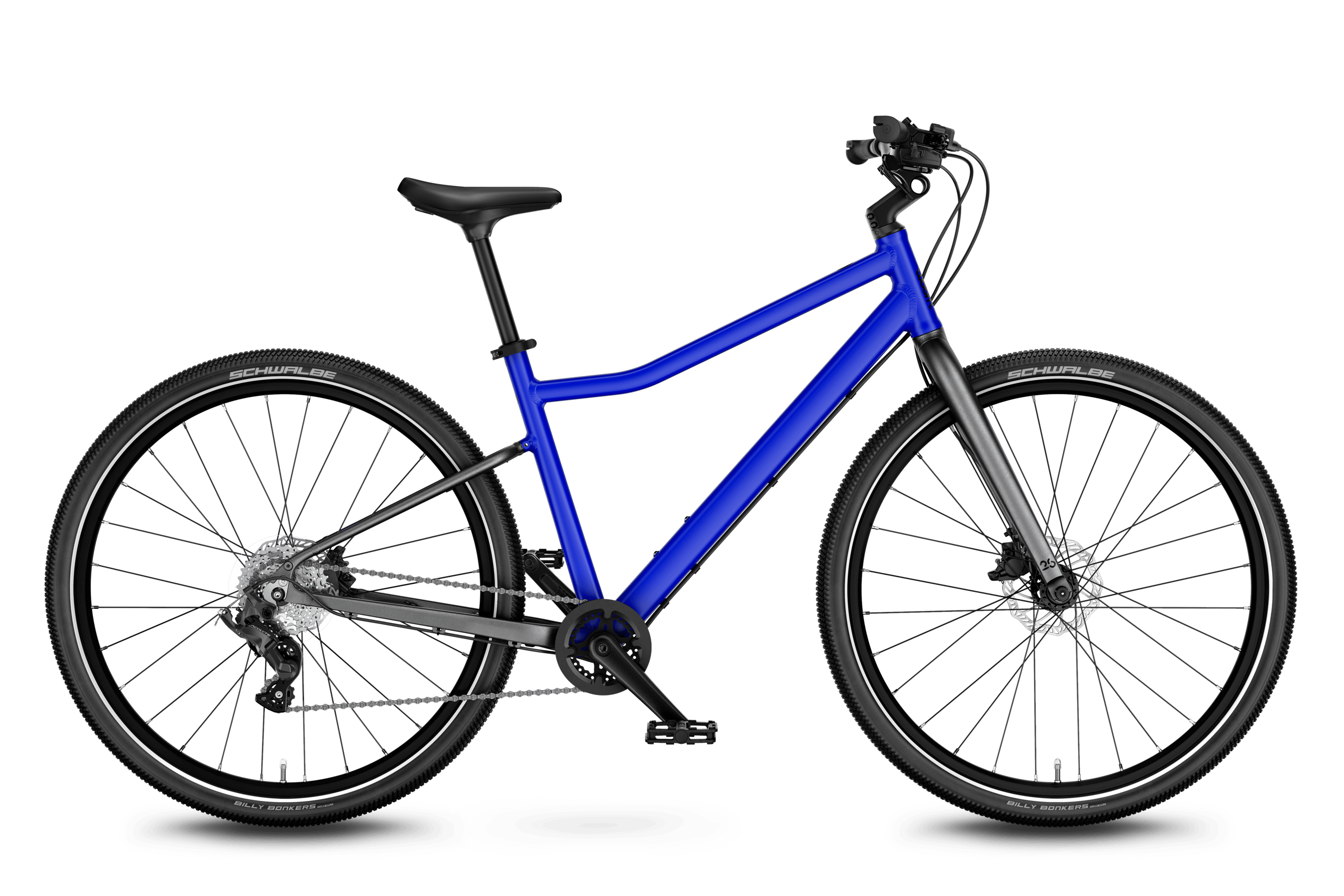 Side front view of the woom EXPLORE 6 bike for children aged 10 years and up.