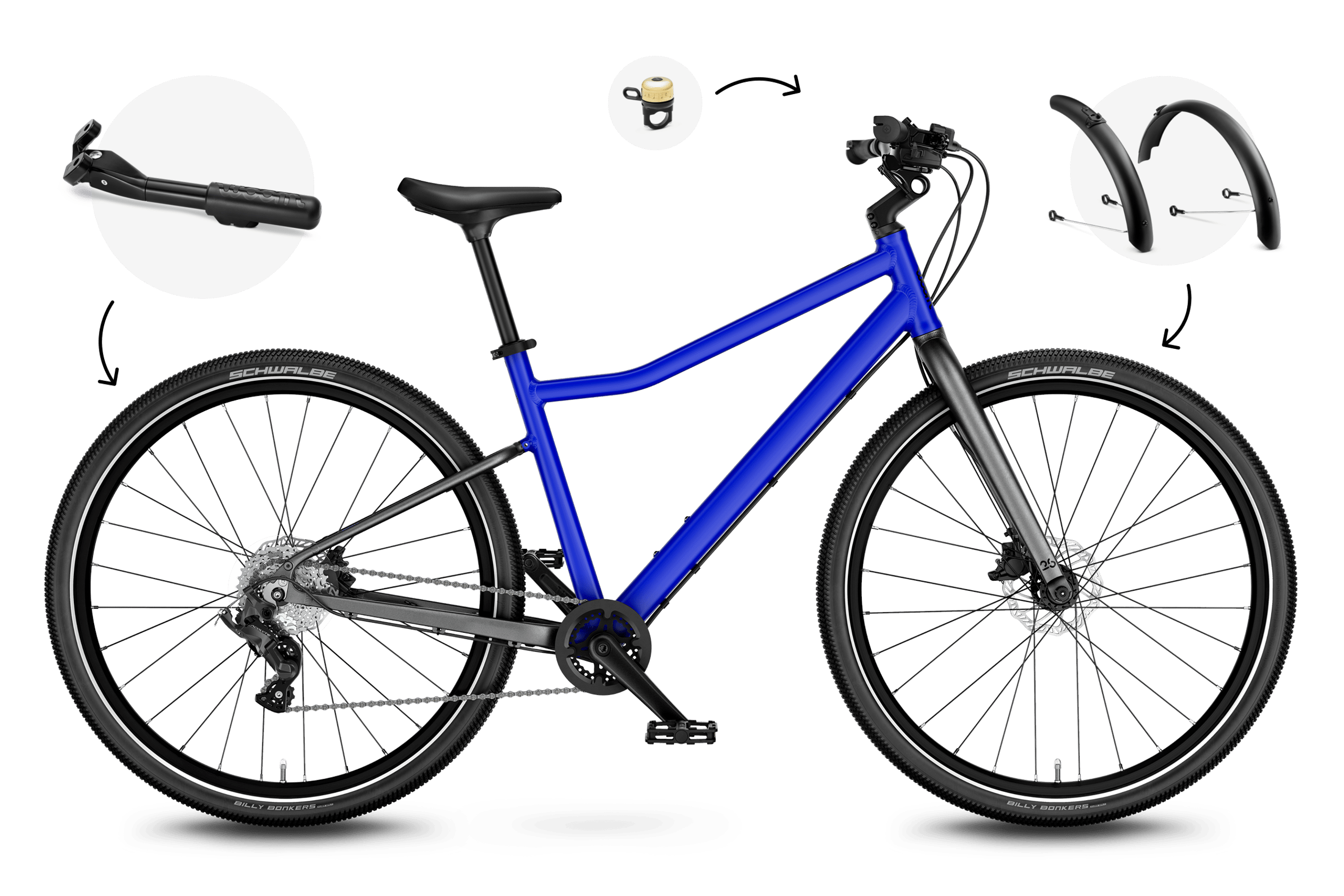 Profile view of the woom EXPLORE 6 children's bike, direction of travel to the right.
