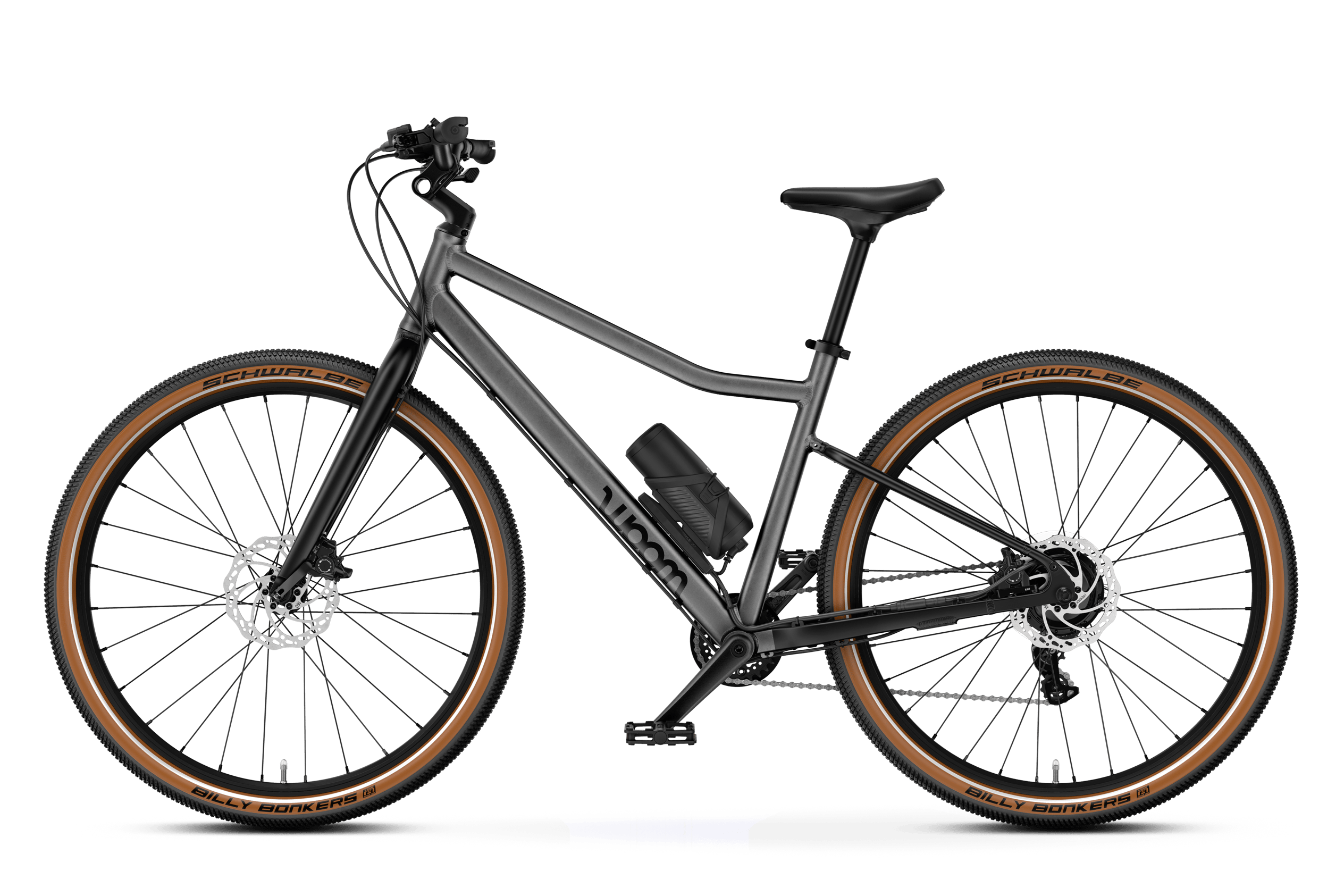 Seitenansicht des woom EXPLORE e 6 E-Bikes, Fahrtrichtung nach links.