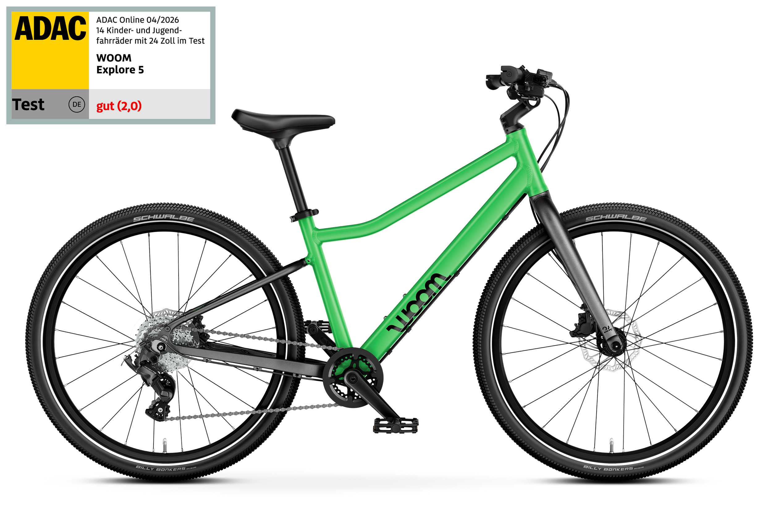 Seitenansicht des woom EXPLORE 5 Kinderfahrrads, Fahrtrichtung nach rechts.