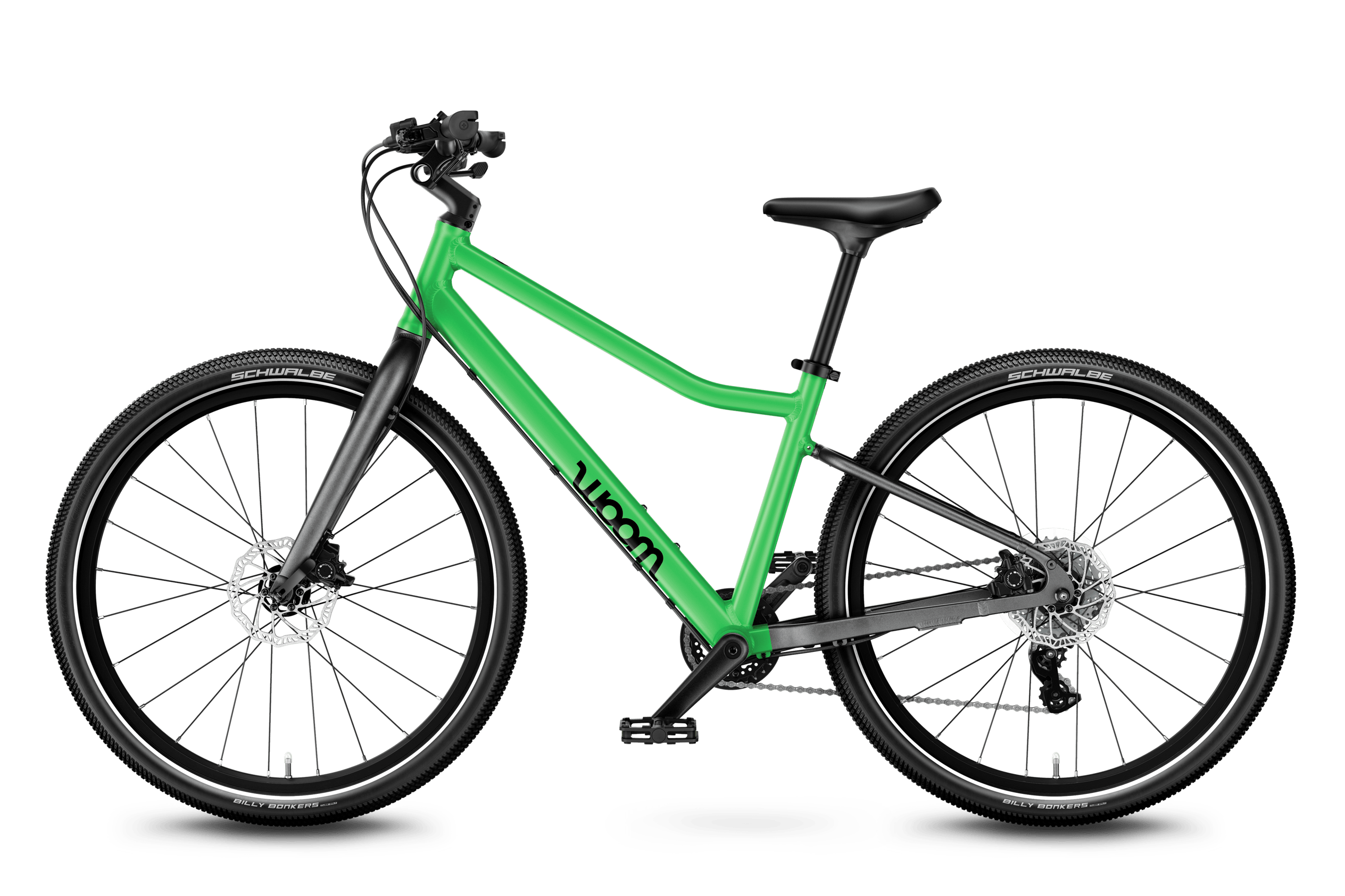 Profile view of the woom EXPLORE 5 children's bike, direction of travel to the left.