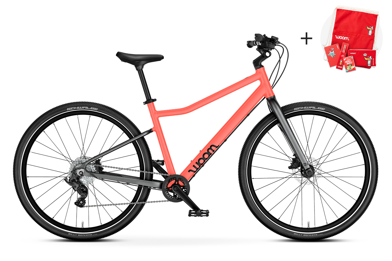 Profile view of the woom EXPLORE 6 children's bike, direction of travel to the right.