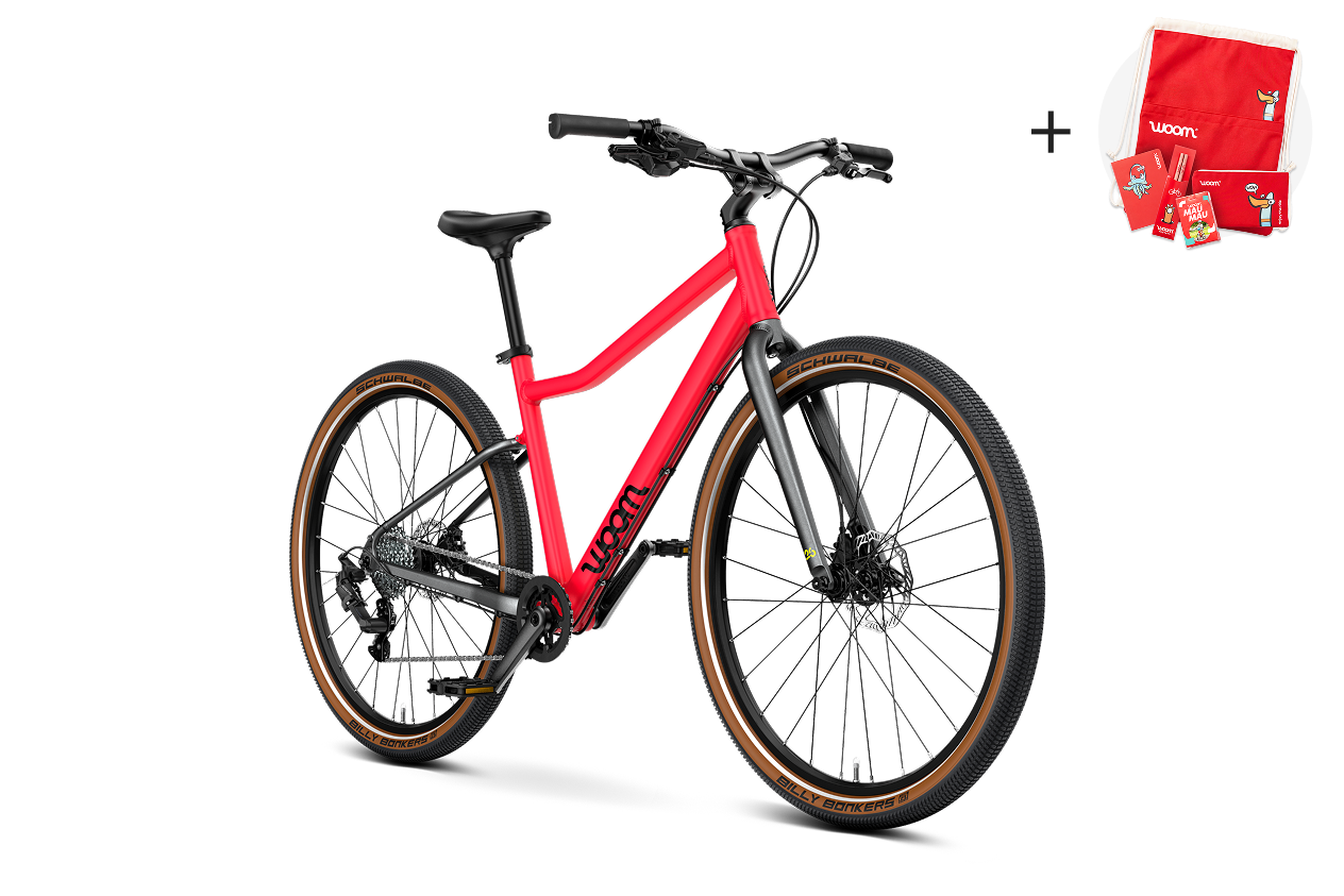 Profile view of the woom EXPLORE 6 children's bike, direction of travel to the right.