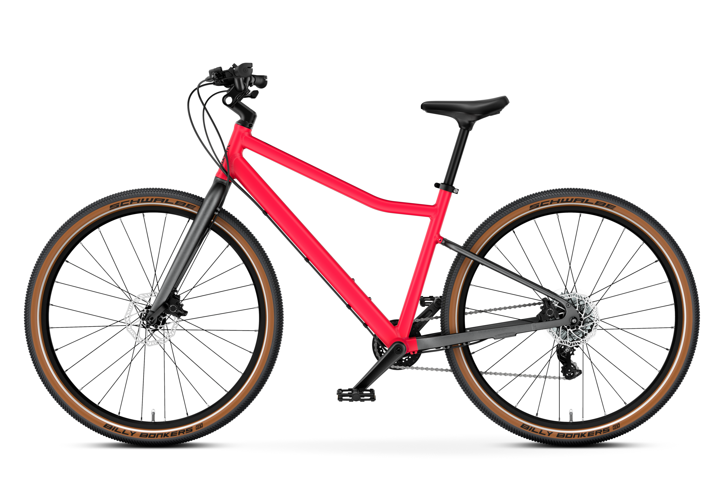 Vue latérale du vélo enfant woom EXPLORE 6, sens de la marche à gauche.