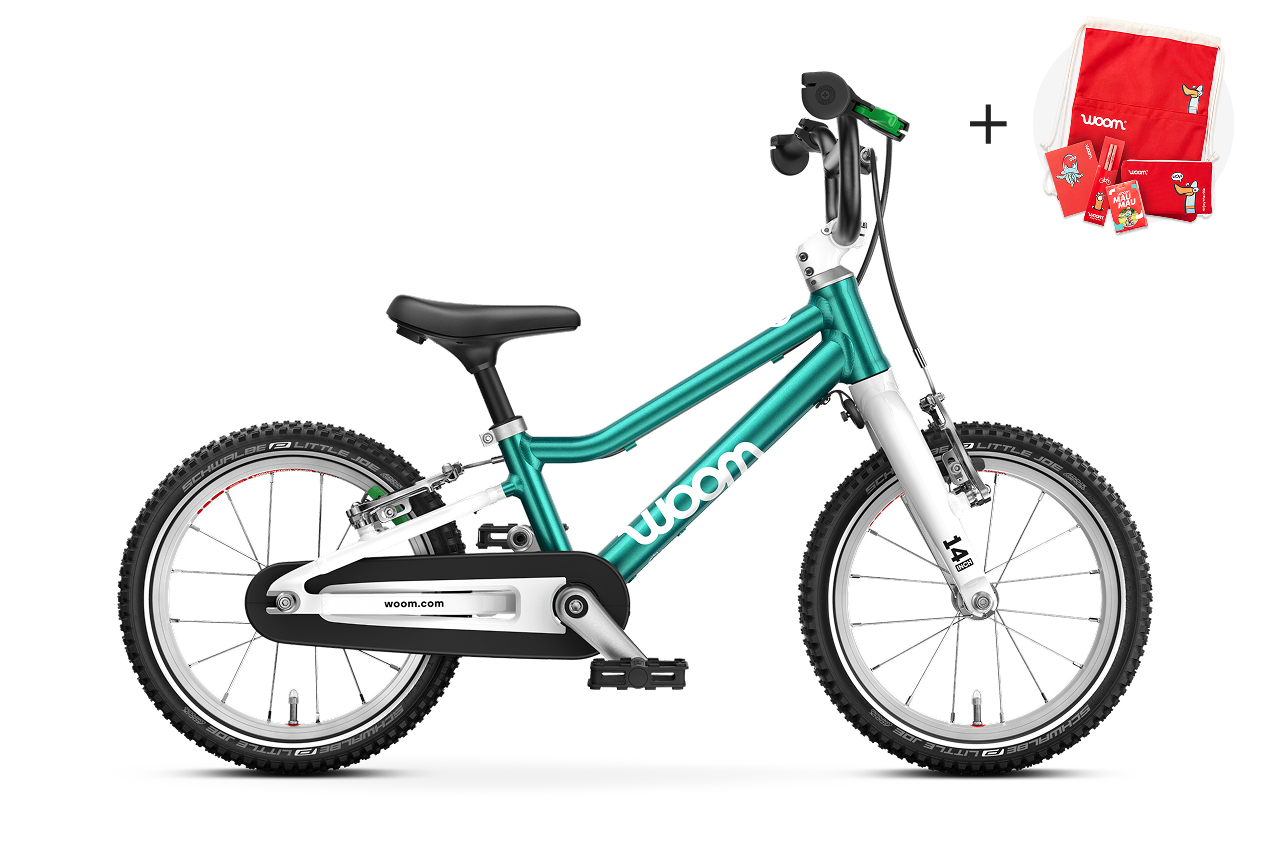 Seitenansicht des Kinderfahrrads woom GO 2 für Kinder ab drei Jahren