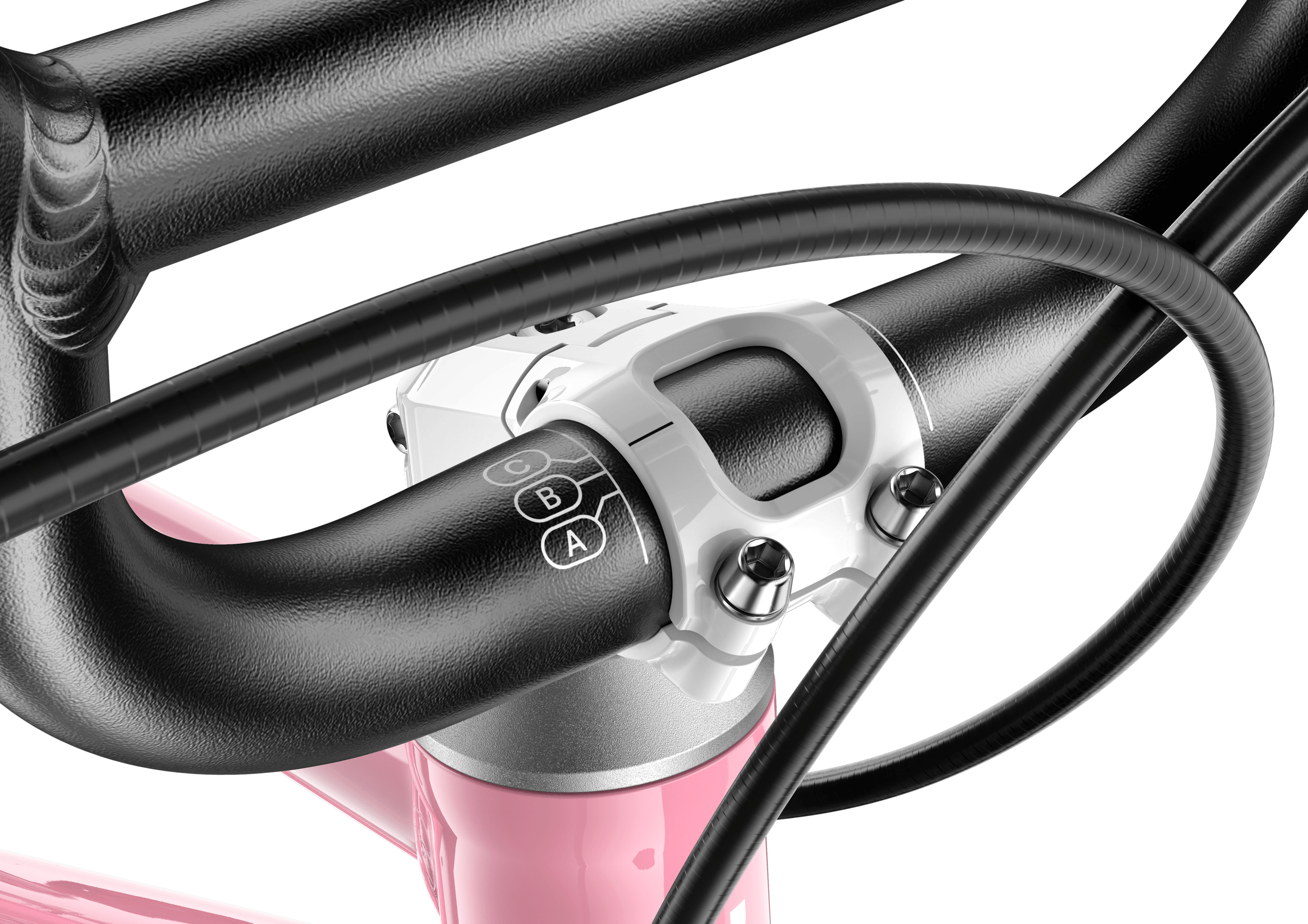 ABC-Markierung zur Anpassung des Lenkers am Kinderfahrrad woom GO 2