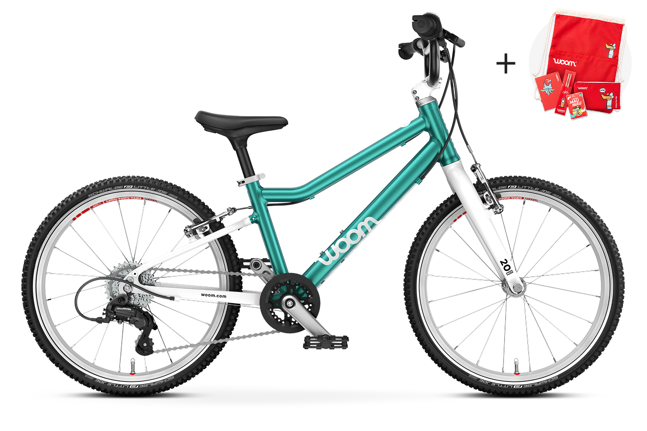 Seitenansicht des Kinderfahrrads woom GO 4 für Kinder ab sechs Jahren