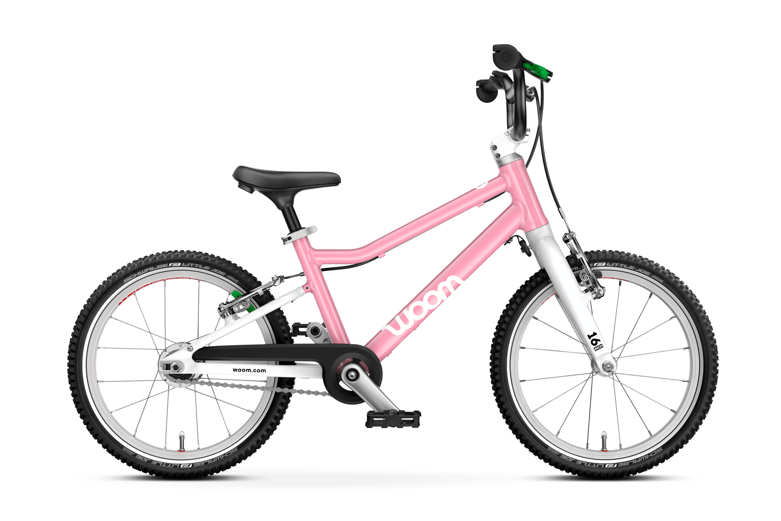 Profile view of the woom GO 3 AUTOMAGIC bike for children aged 4 years and up