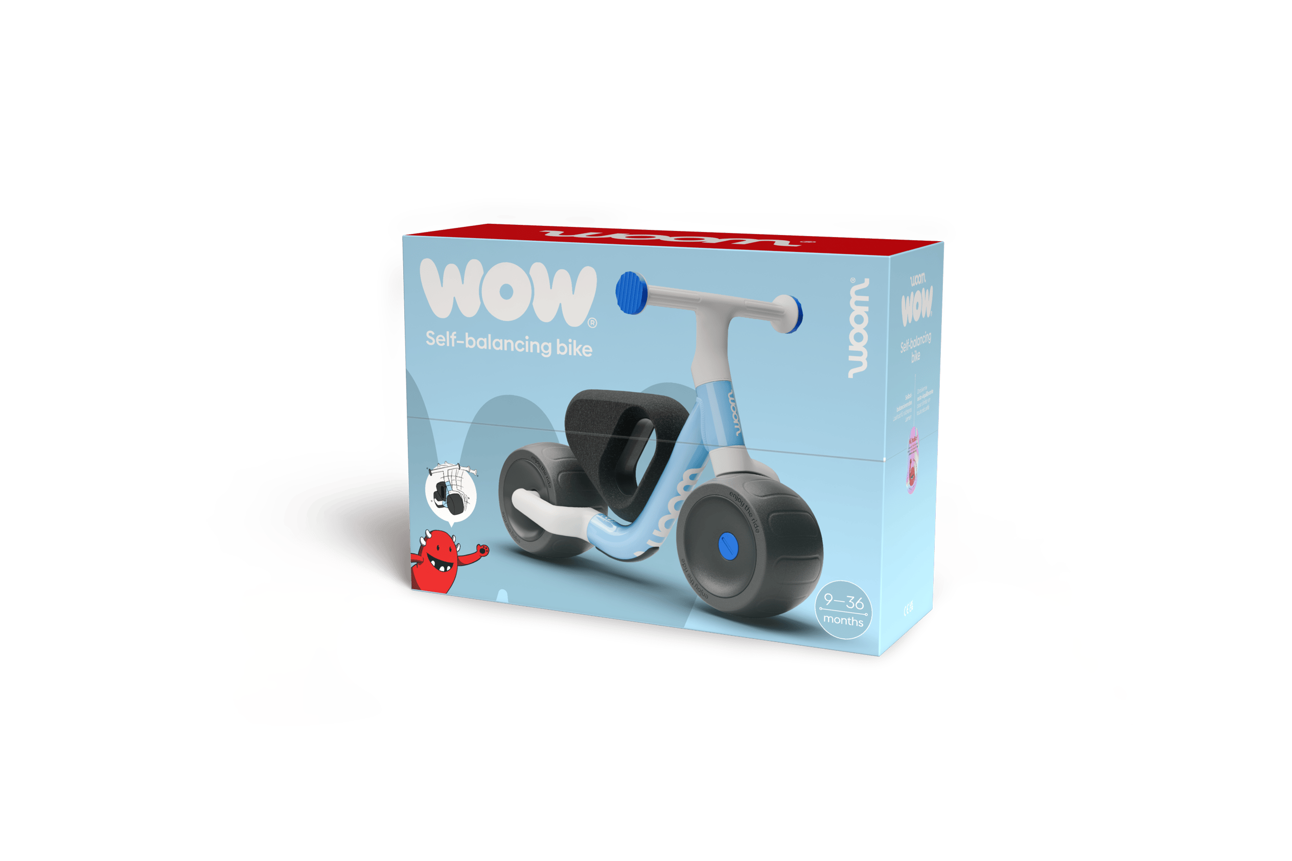 Printed cardboard box for the woom WOW self-balancing bike