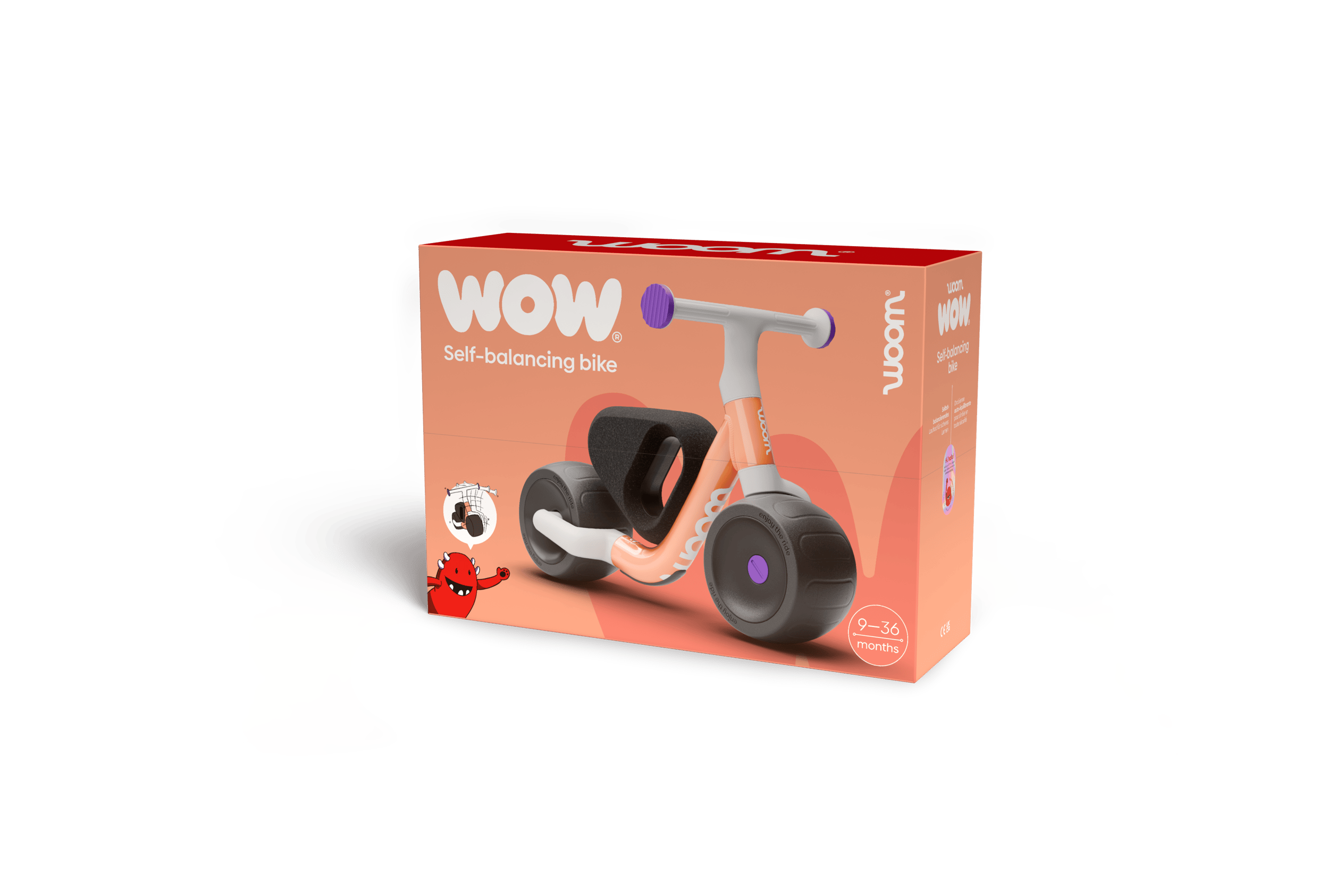 Printed cardboard box for the woom WOW self-balancing bike