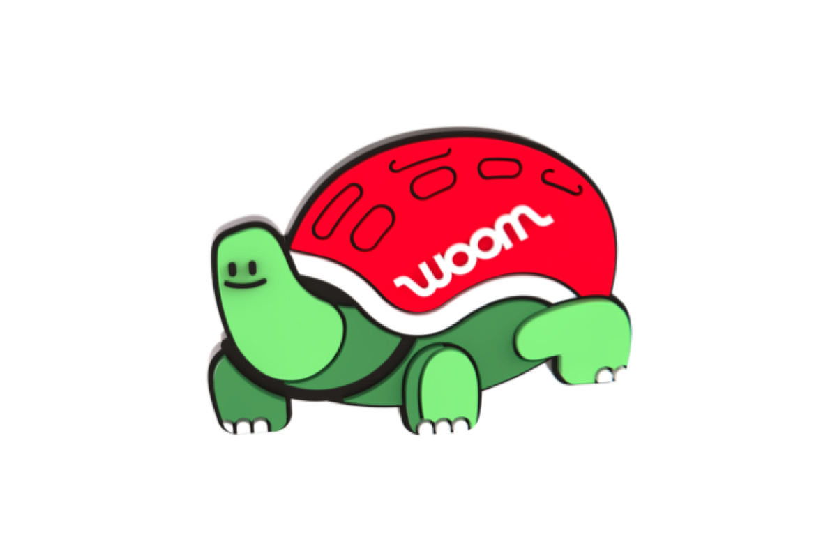 Product image of a turtle in a woom helmet and a cat in an ice cream cone charm for use on the POP Kids' Bike Basket by woom