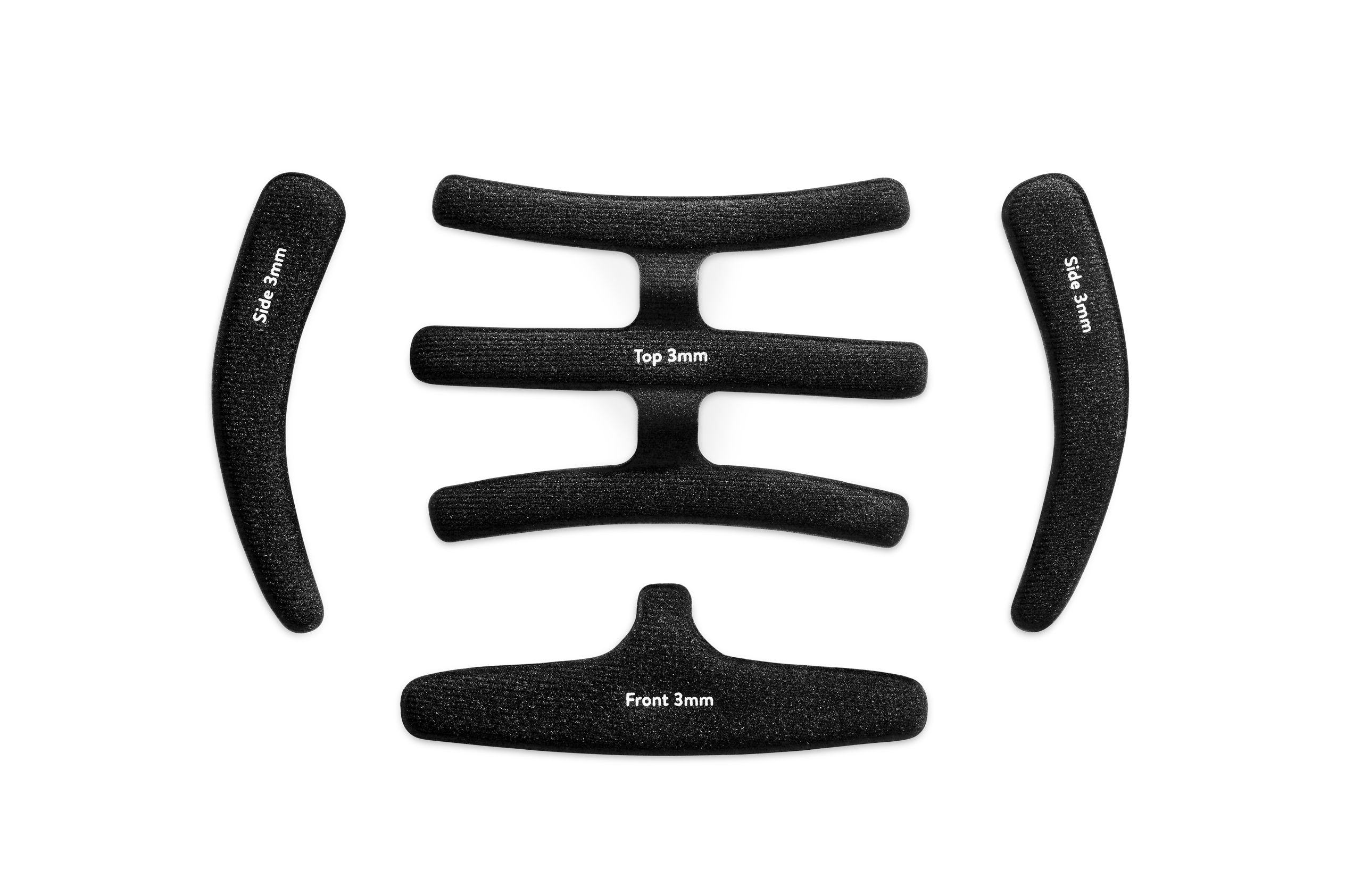 Zwarte vervangende padset voor de woom KIDS helm