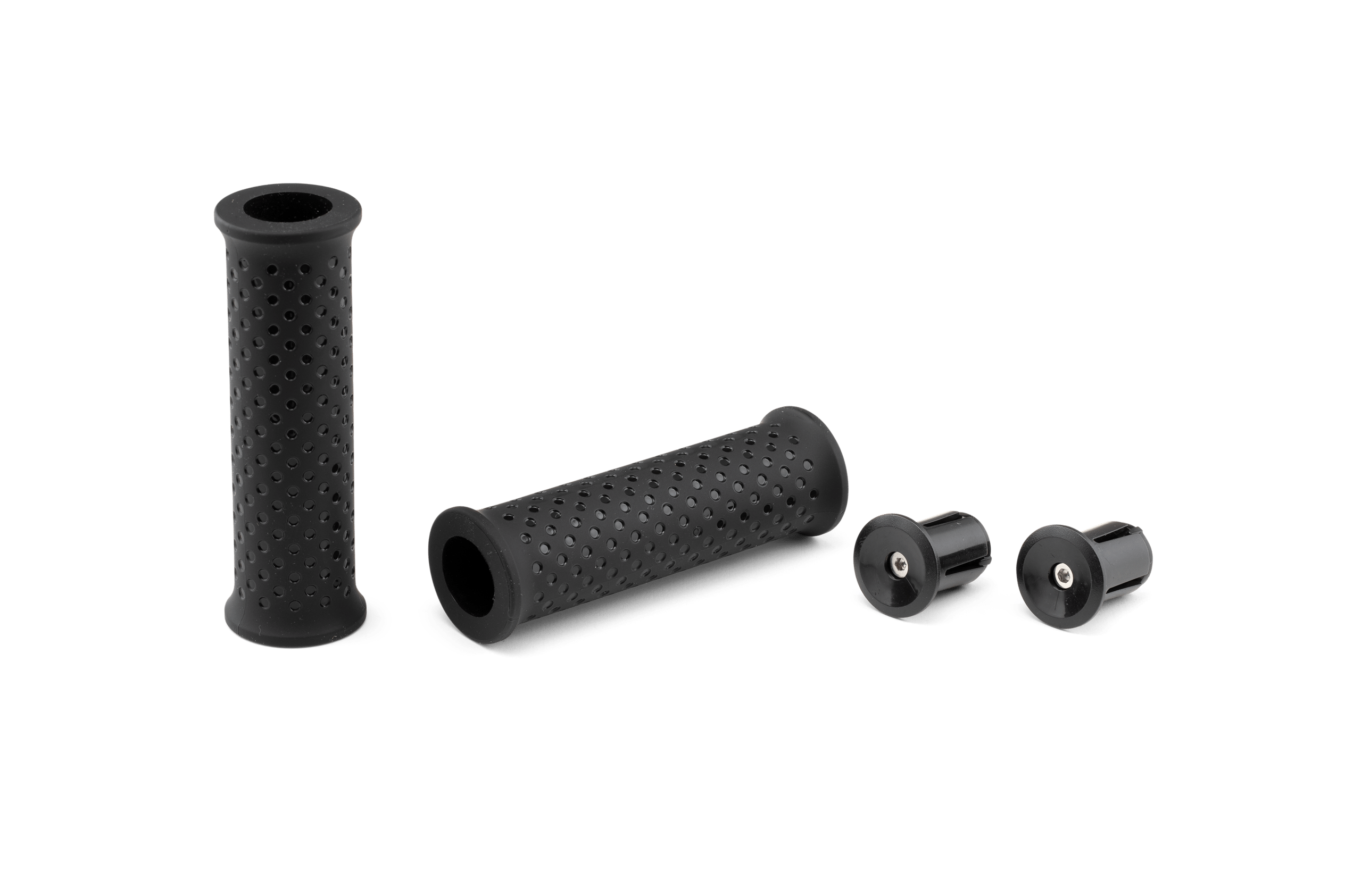 Paar schwarze, strukturierte Gummigriffe mit extra großem Außendurchmesser für woom OFF / OFF AIR Bikes