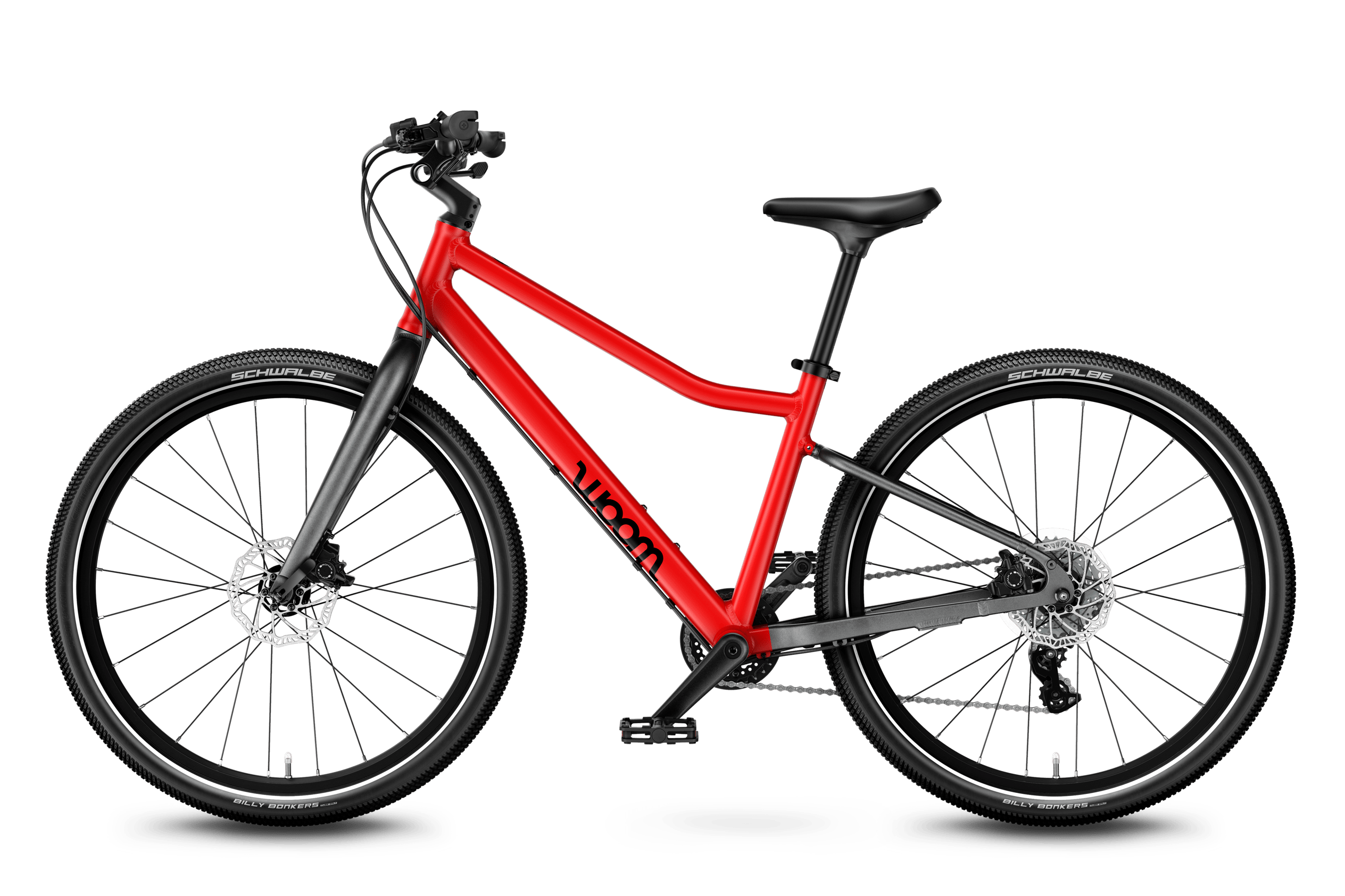 Profile view of the woom EXPLORE 5 children's bike, direction of travel to the left.