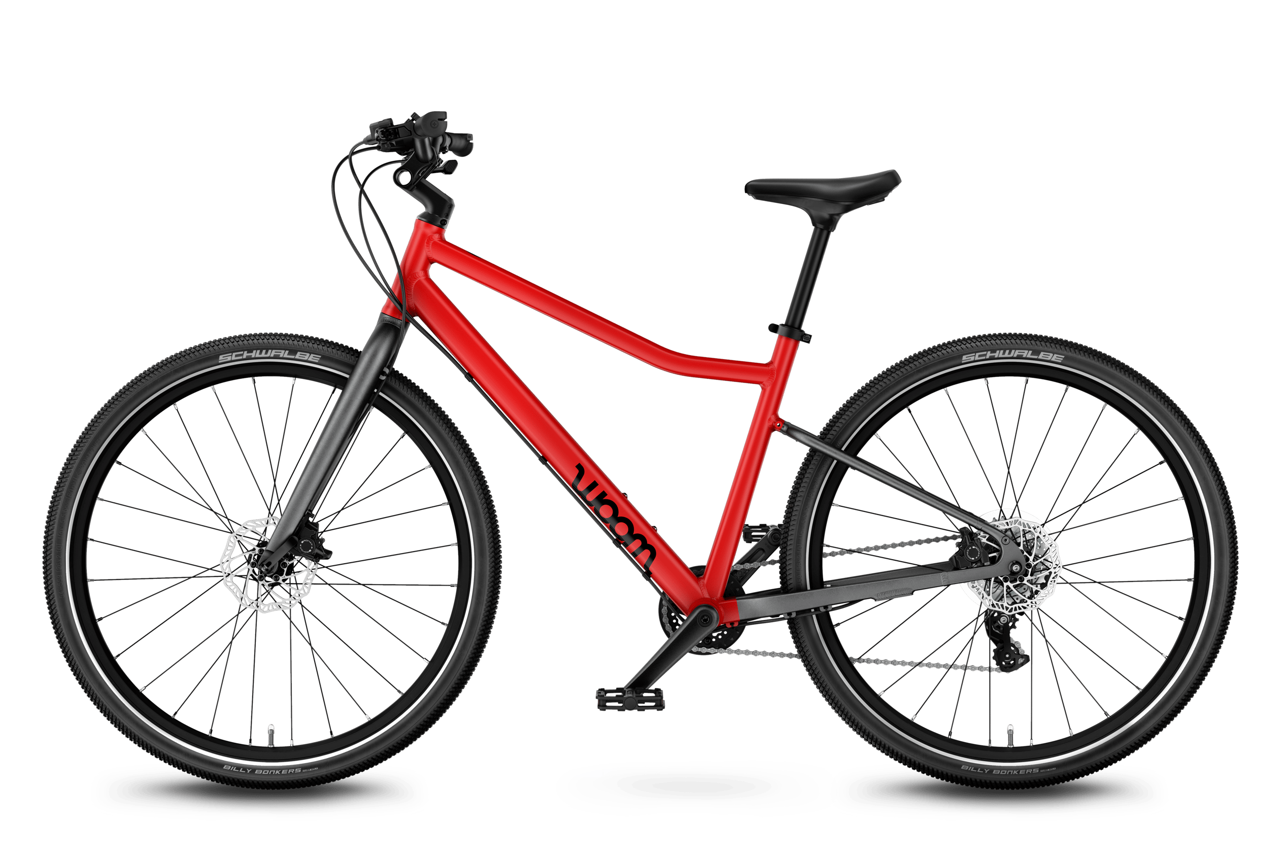 Vue latérale du vélo enfant woom EXPLORE 6, sens de la marche à gauche.