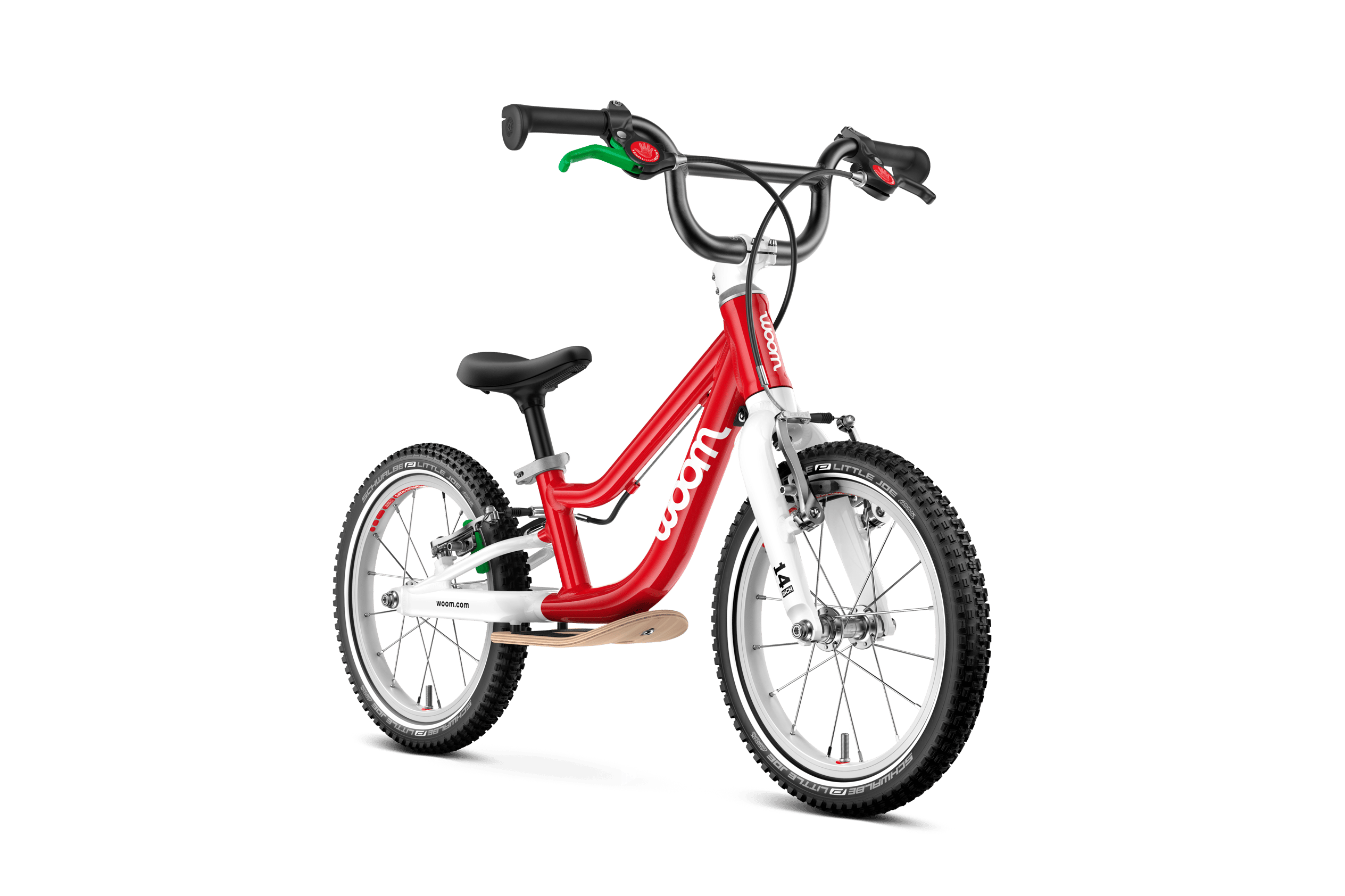 Profile view of the woom GO 1 PLUS balance bike for children aged 3 years and up