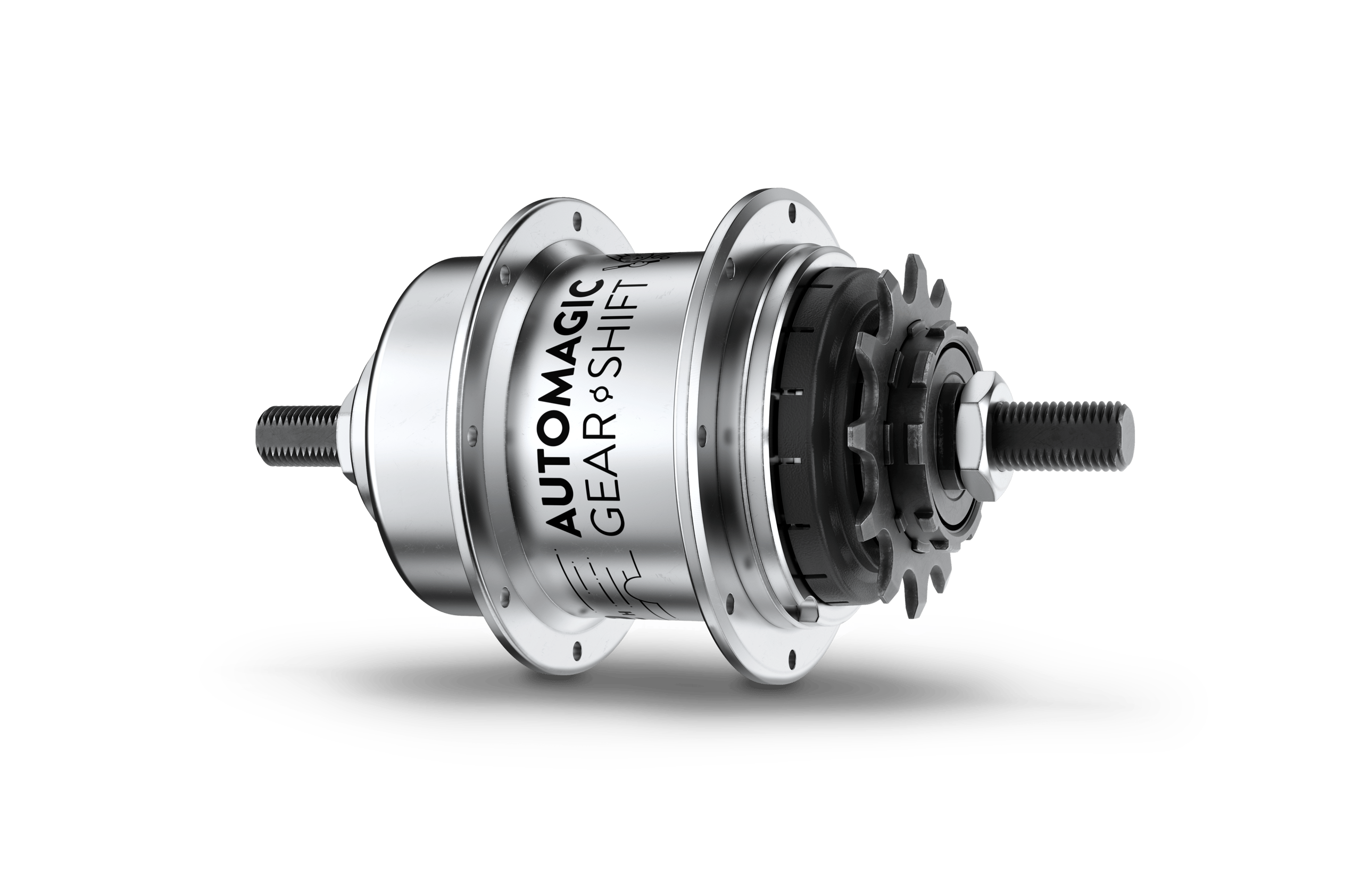 Automatic two-speed hub gearing – one component of the woom GO 3 AUTOMAGIC bike for children aged 4 years and up