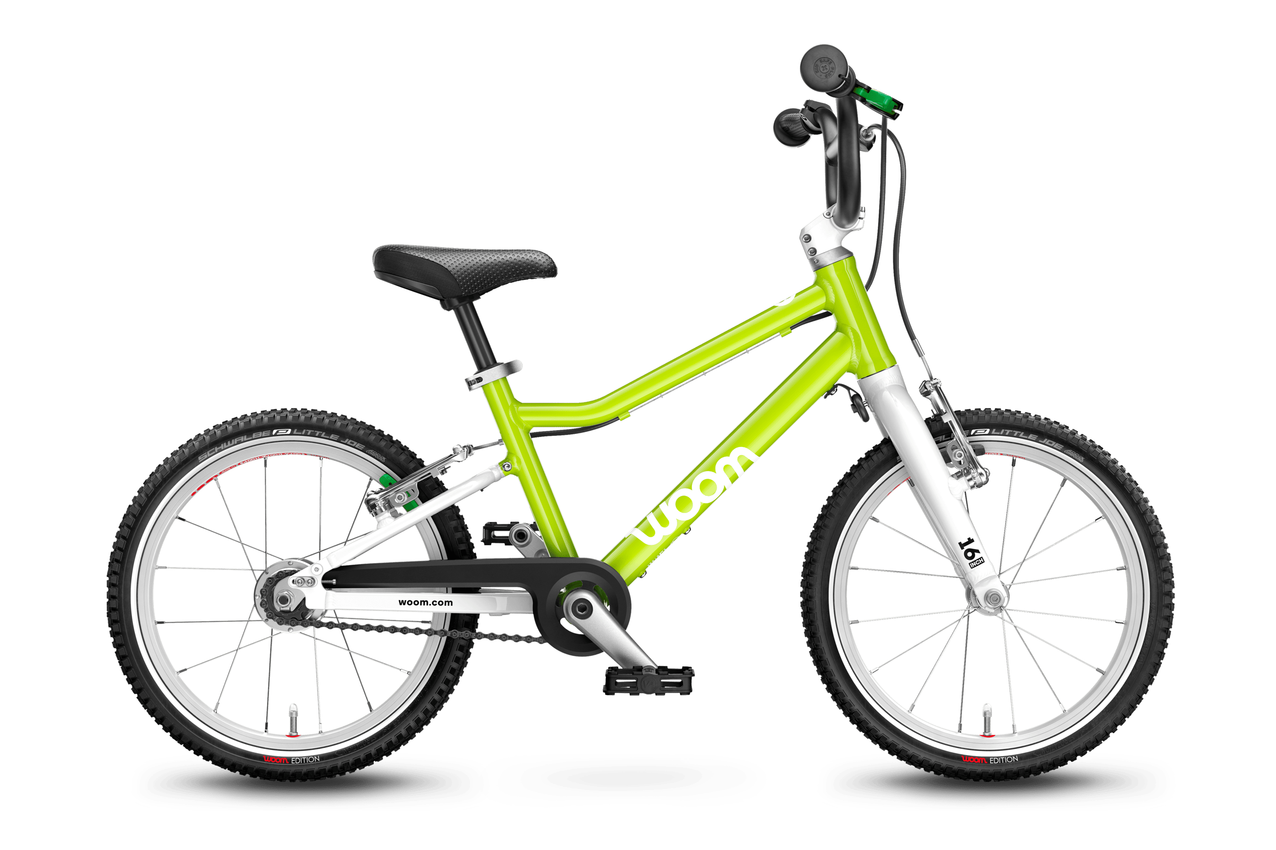 Profile view of the woom ORIGINAL 3 AUTOMAGIC bike for children aged 4 years and up.