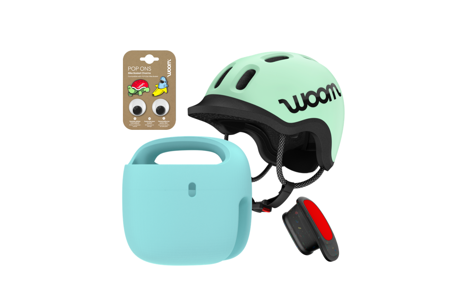 Profile view of a red READY kids' bike helmet with the low helmet shell, black logo and protective visor