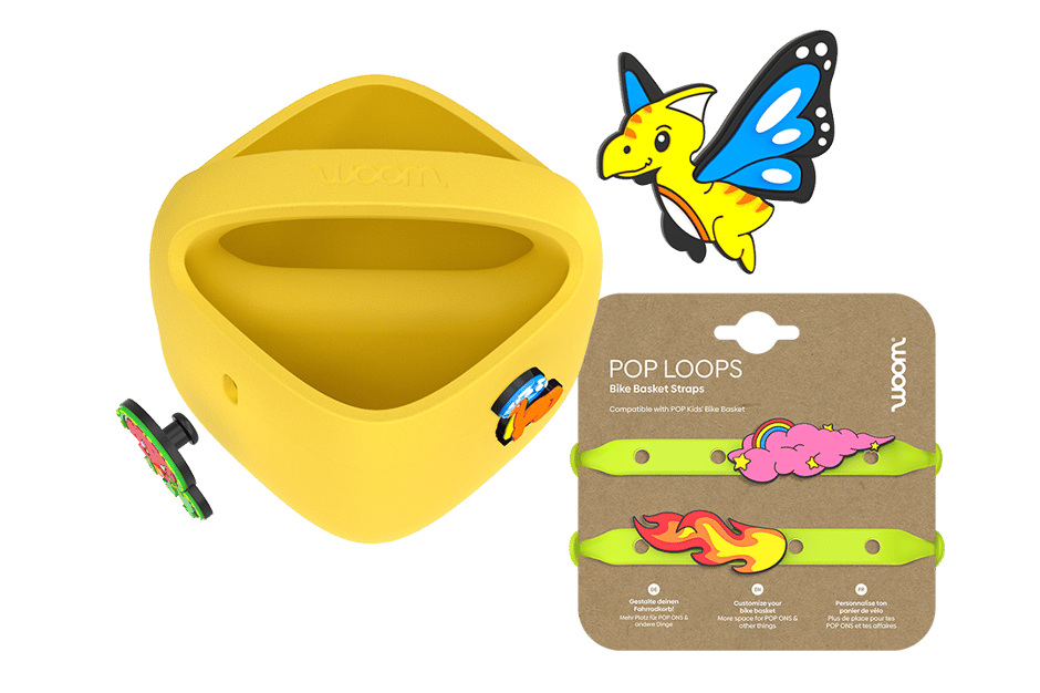 POP Kids' Bike Basket + POP ONS Bike Basket Charms + POP LOOPS Bike Basket Straps